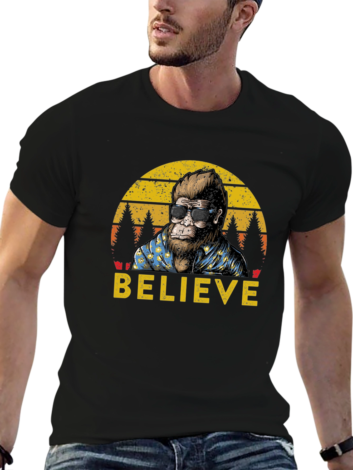 Believe Bigfoot T-Shirt - Funny Cryptozoology Tee