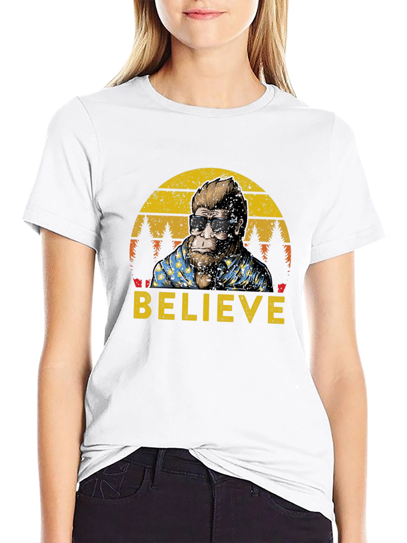 Believe Bigfoot T-Shirt - Funny Cryptozoology Tee