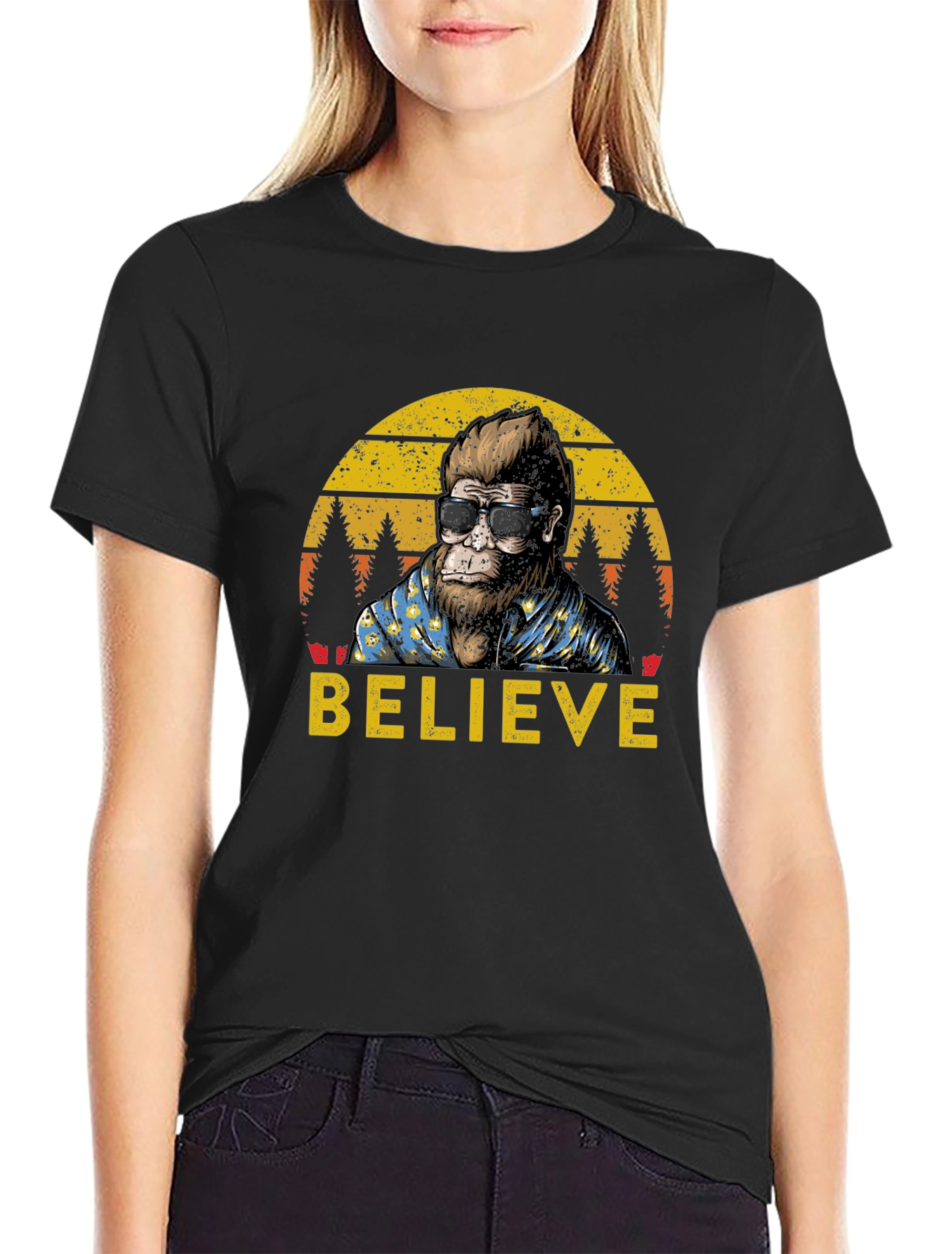 Believe Bigfoot T-Shirt - Funny Cryptozoology Tee