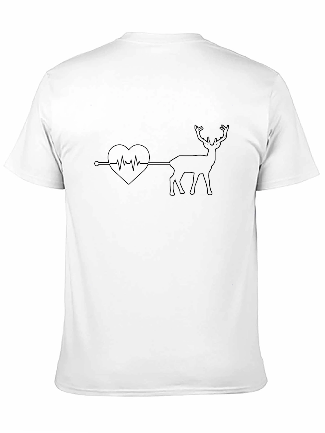 Heartbeat Deer T-Shirt - Graphic Tee