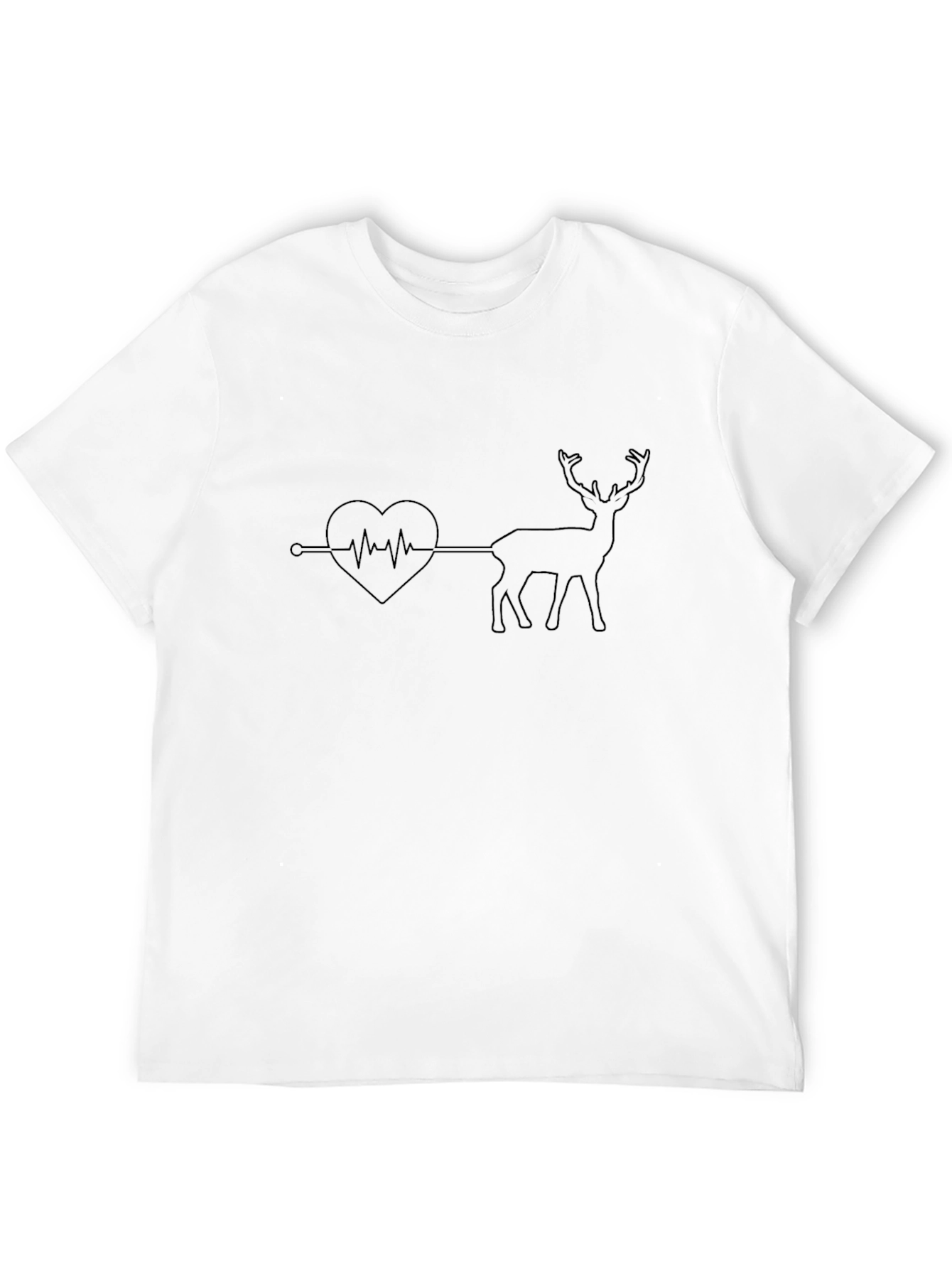 Heartbeat Deer T-Shirt - Graphic Tee