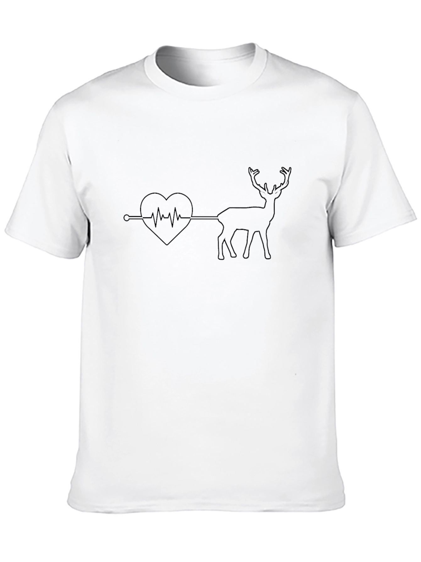 Heartbeat Deer T-Shirt - Graphic Tee