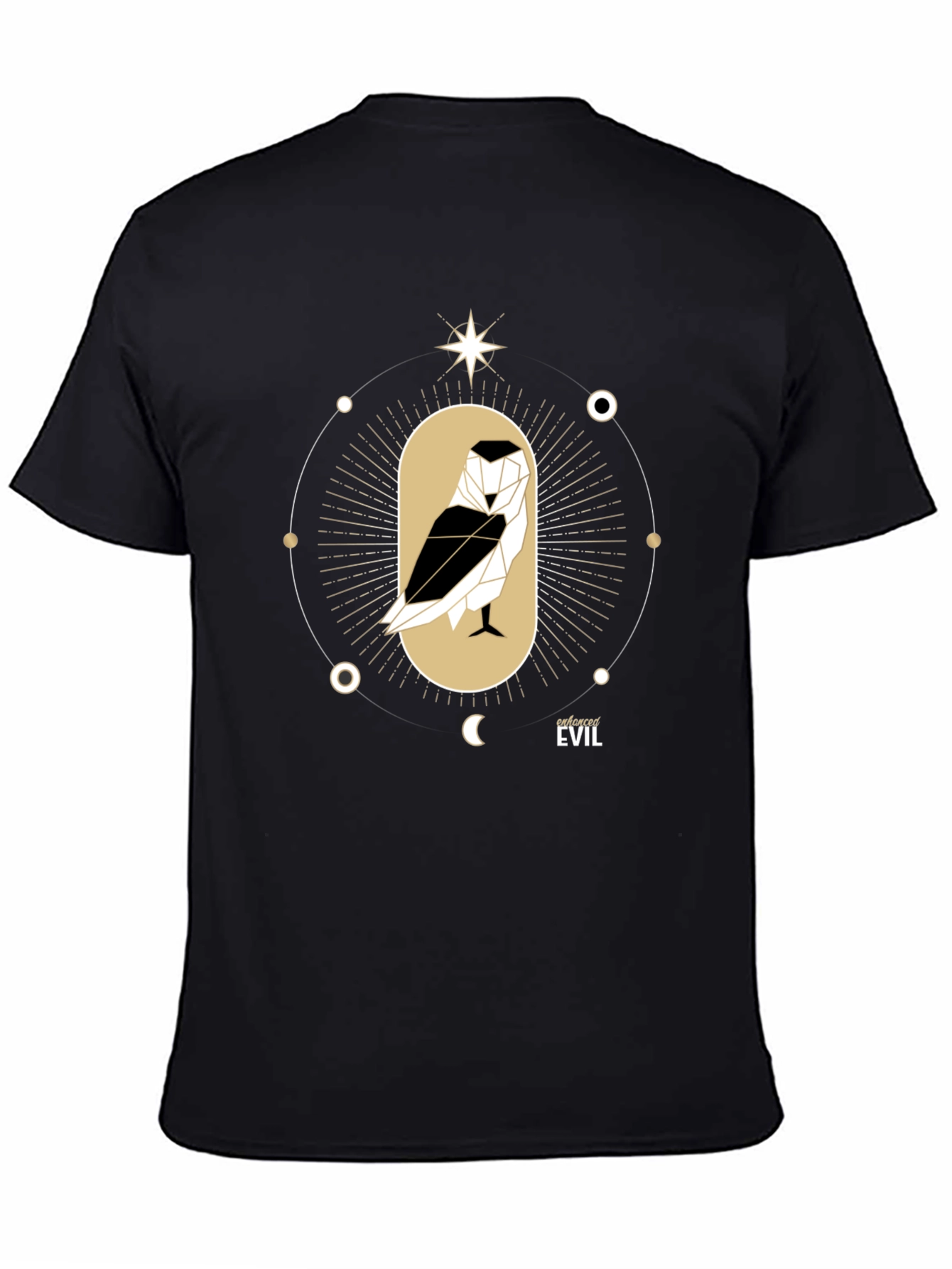 Enforced Evil Geometric Owl Graphic T-Shirt