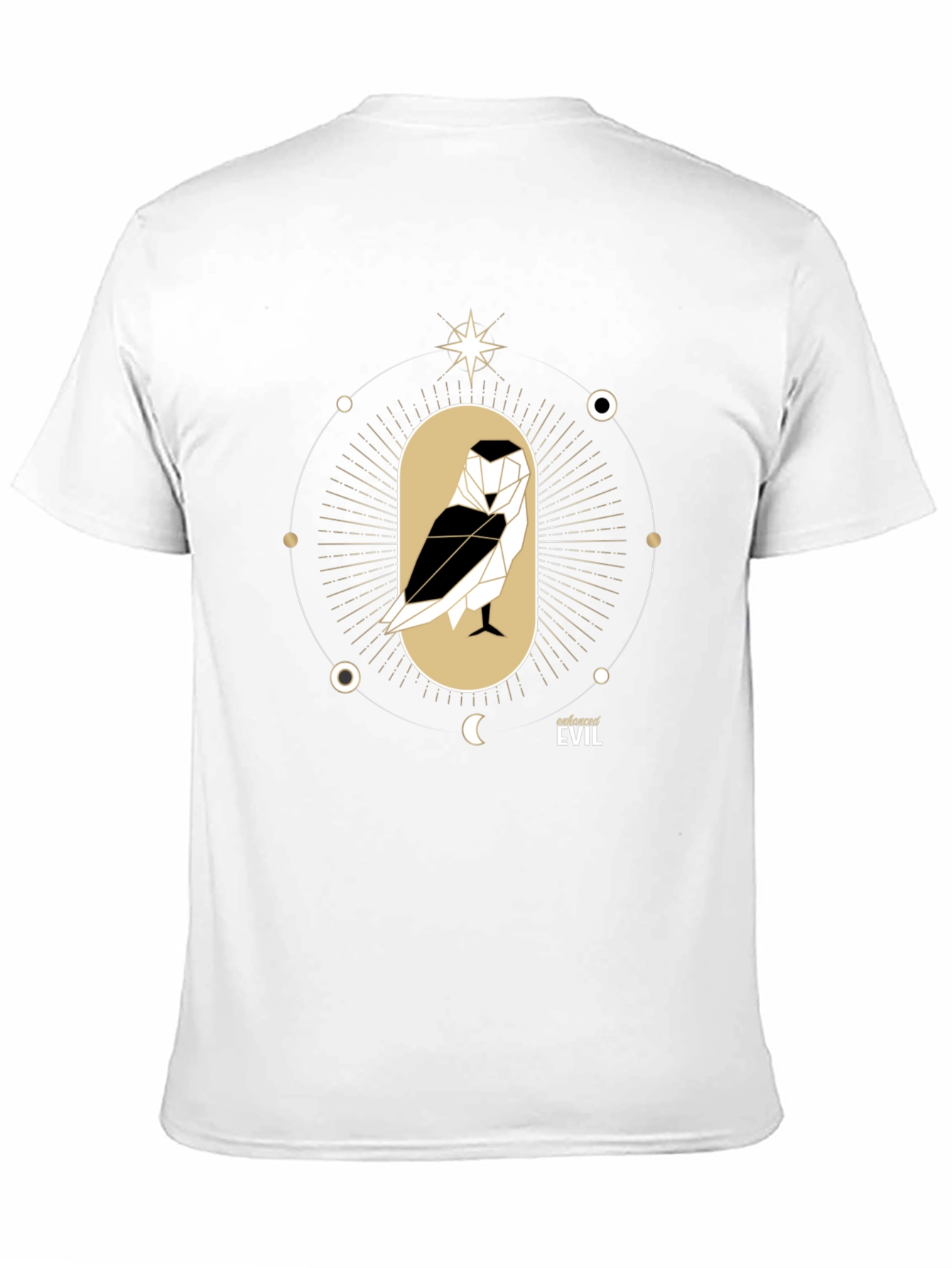 Enforced Evil Geometric Owl Graphic T-Shirt