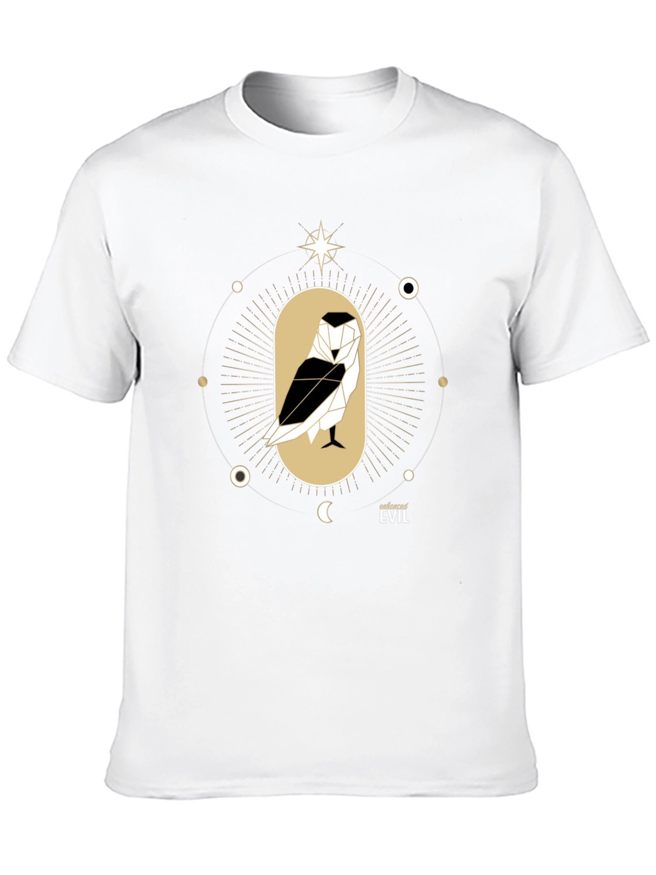 Enforced Evil Geometric Owl Graphic T-Shirt