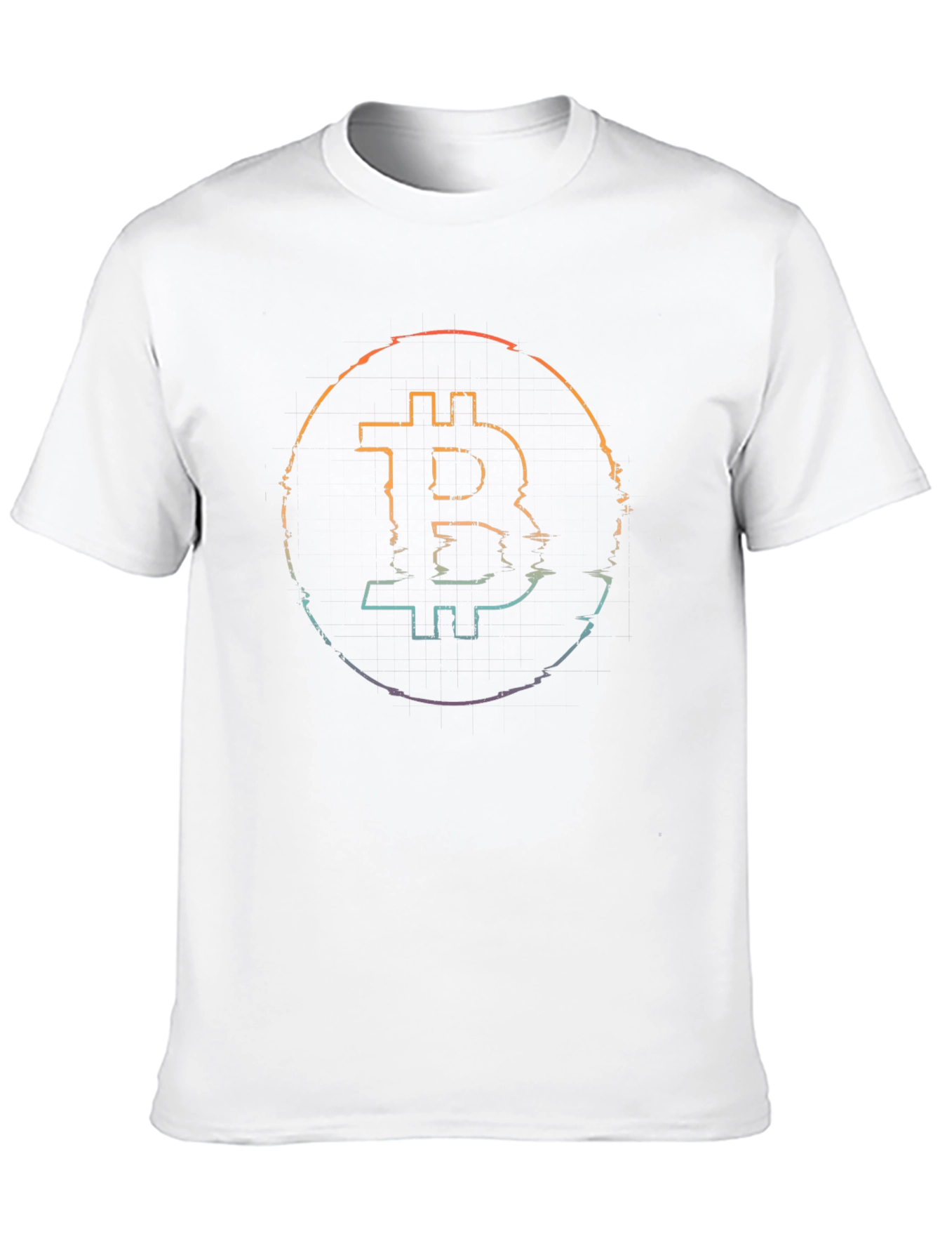 Bitcoin Glitch Graphic Tee - Crypto Currency Fashion