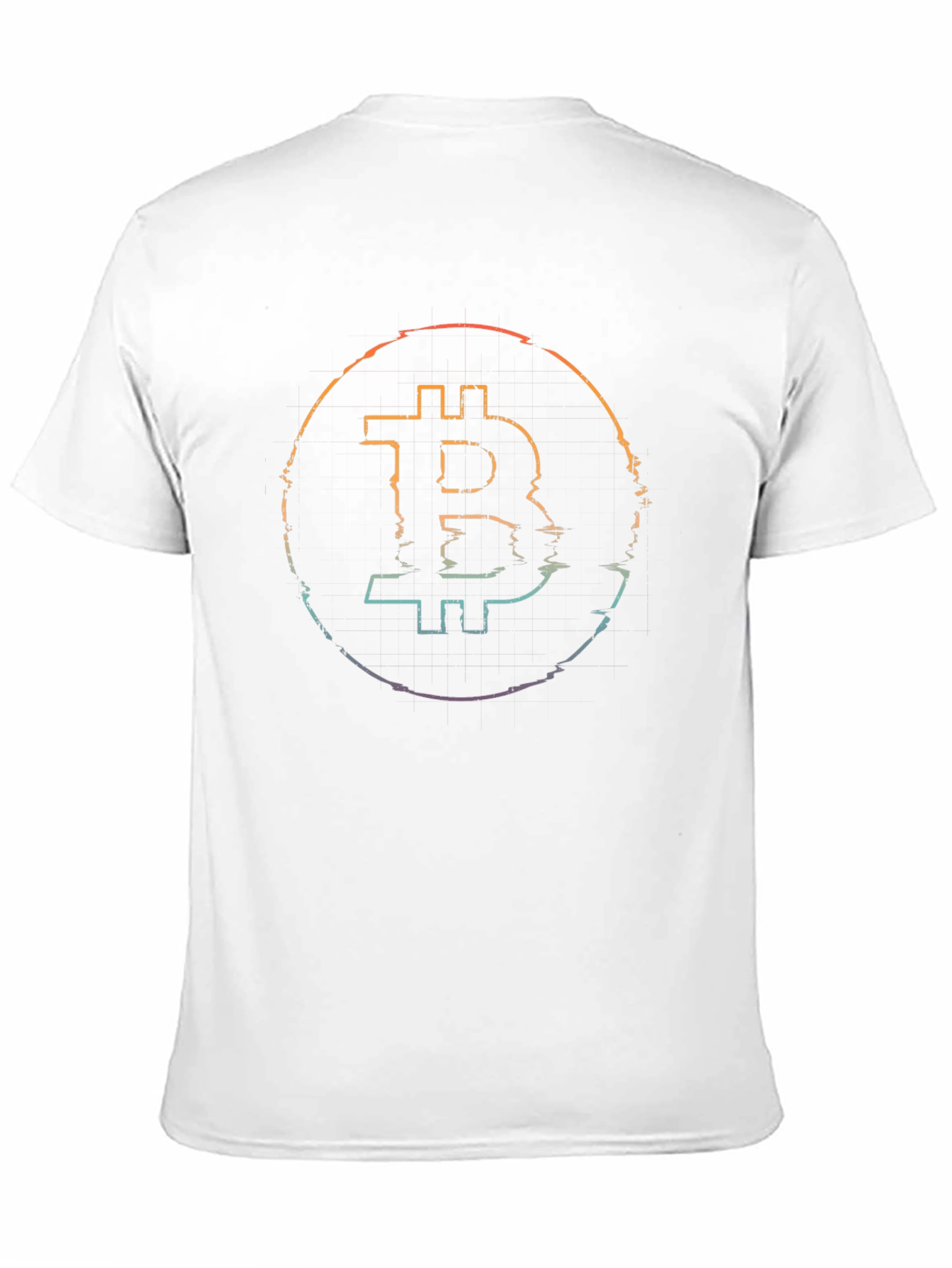 Bitcoin Glitch Graphic Tee - Crypto Currency Fashion