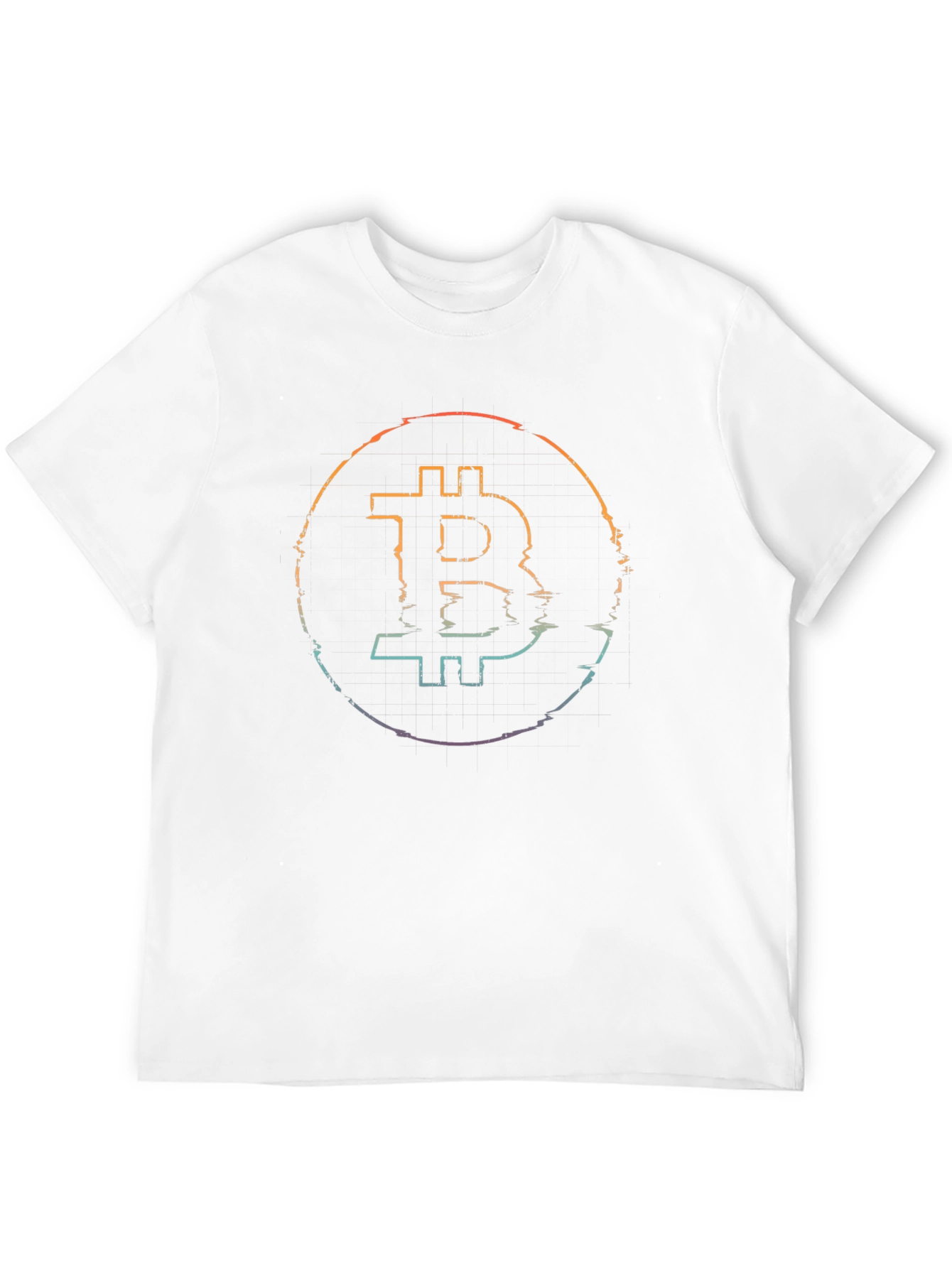 Bitcoin Glitch Graphic Tee - Crypto Currency Fashion