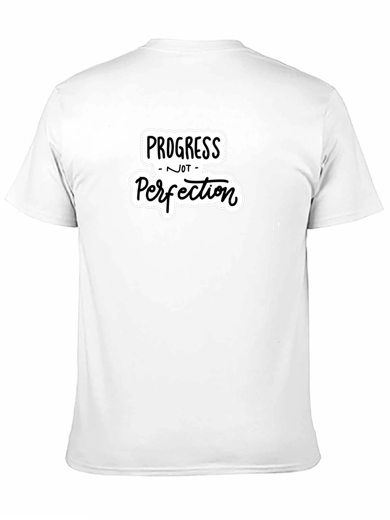 Progress Not Perfection Graphic Tee - Black