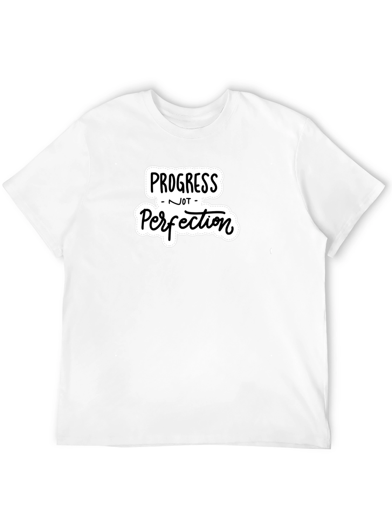 Progress Not Perfection Graphic Tee - Black