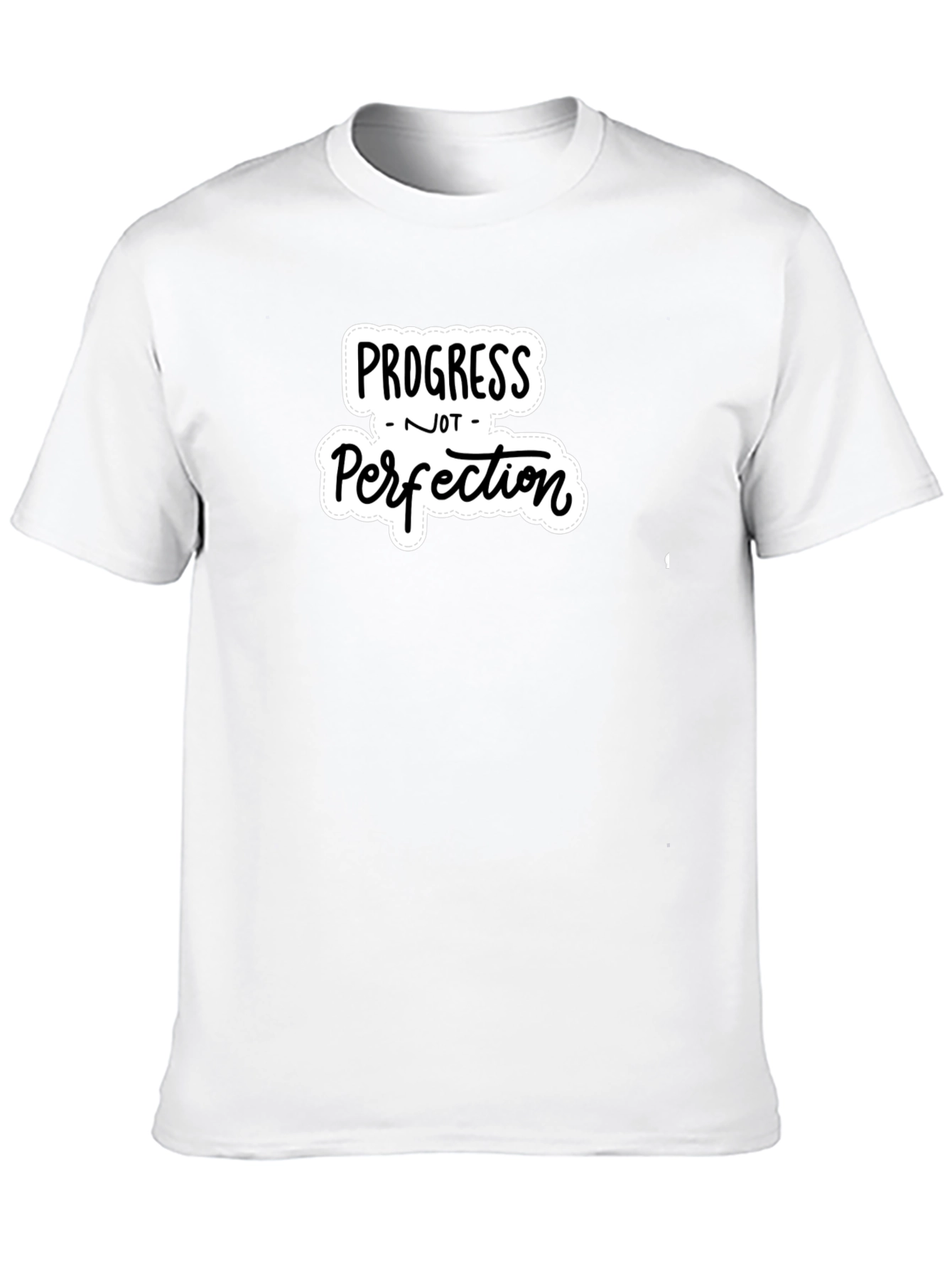 Progress Not Perfection Graphic Tee - Black