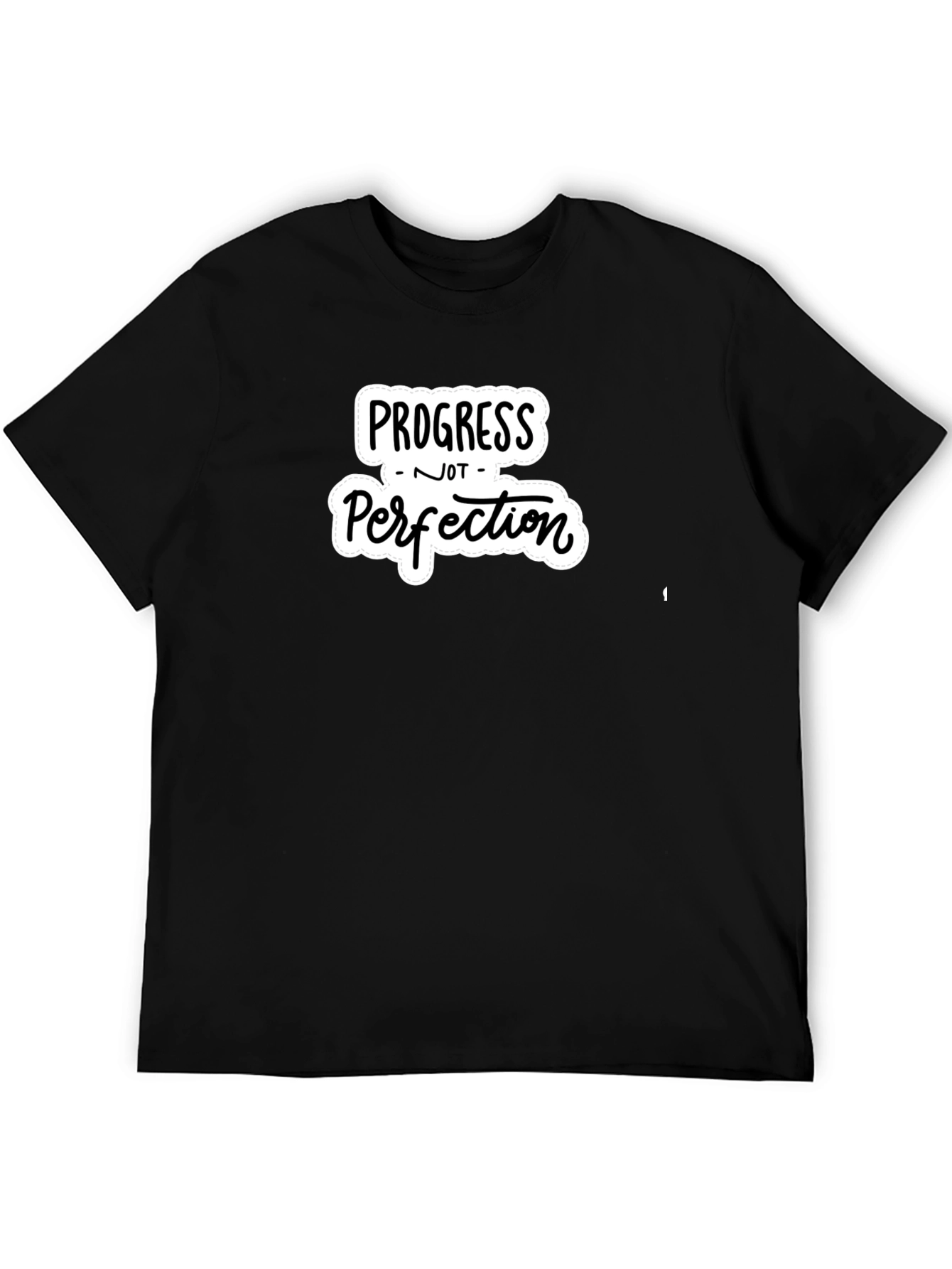 Progress Not Perfection Graphic Tee - Black