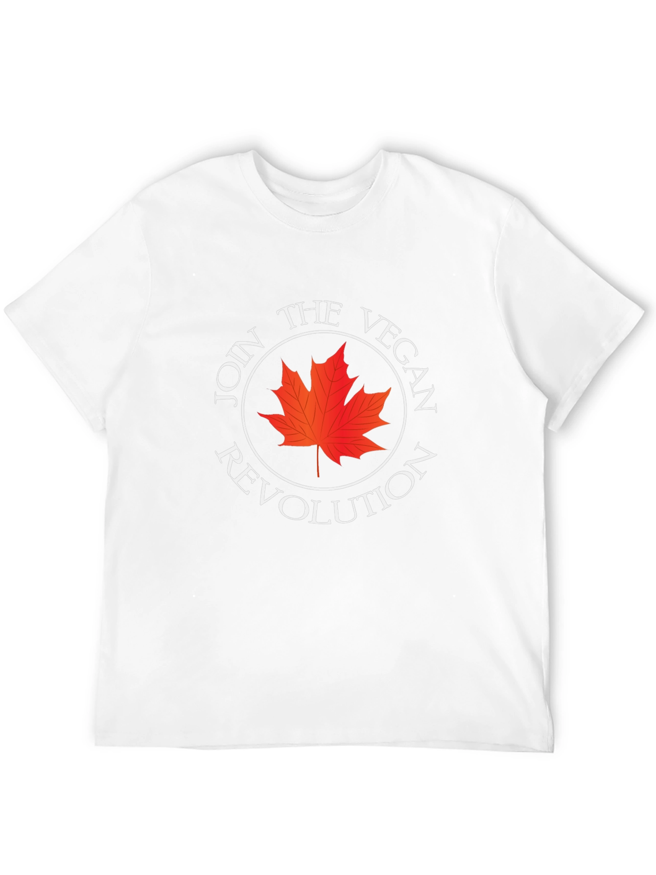 Vegan Revolution Tee - Maple Leaf Design