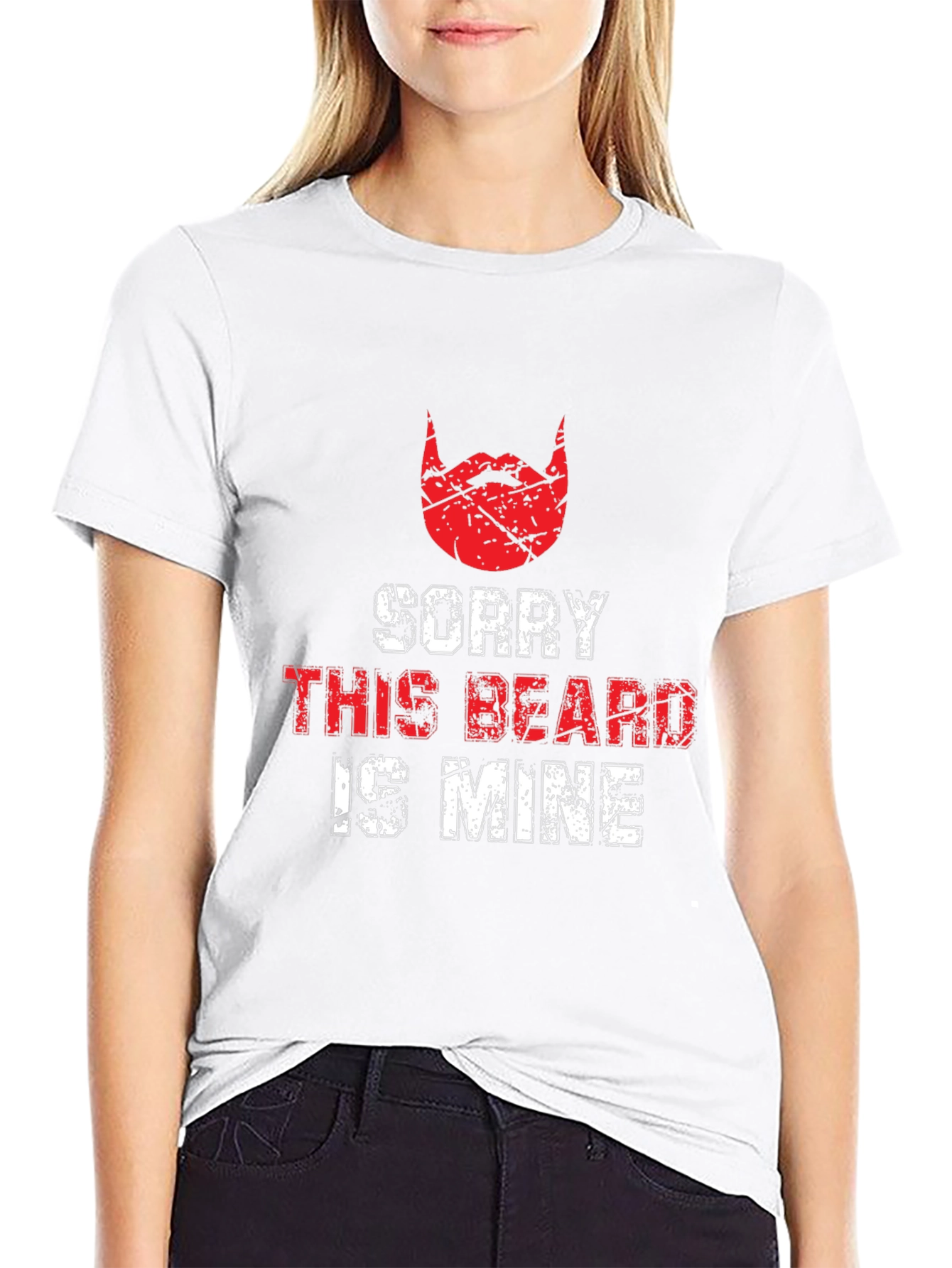 Sorry This Beard Is Mine Black T-Shirt