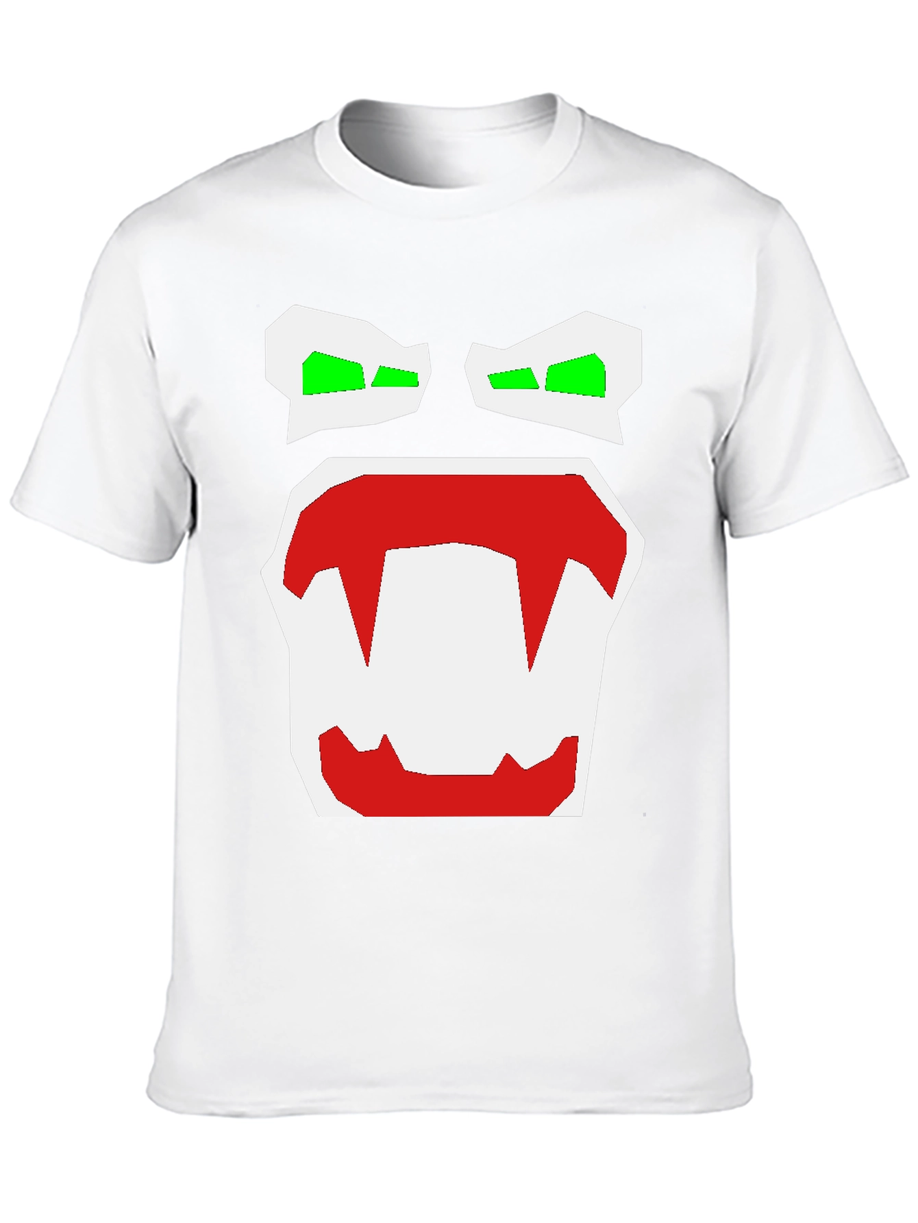 Monster Face Graphic Tee - Black Cotton Blend