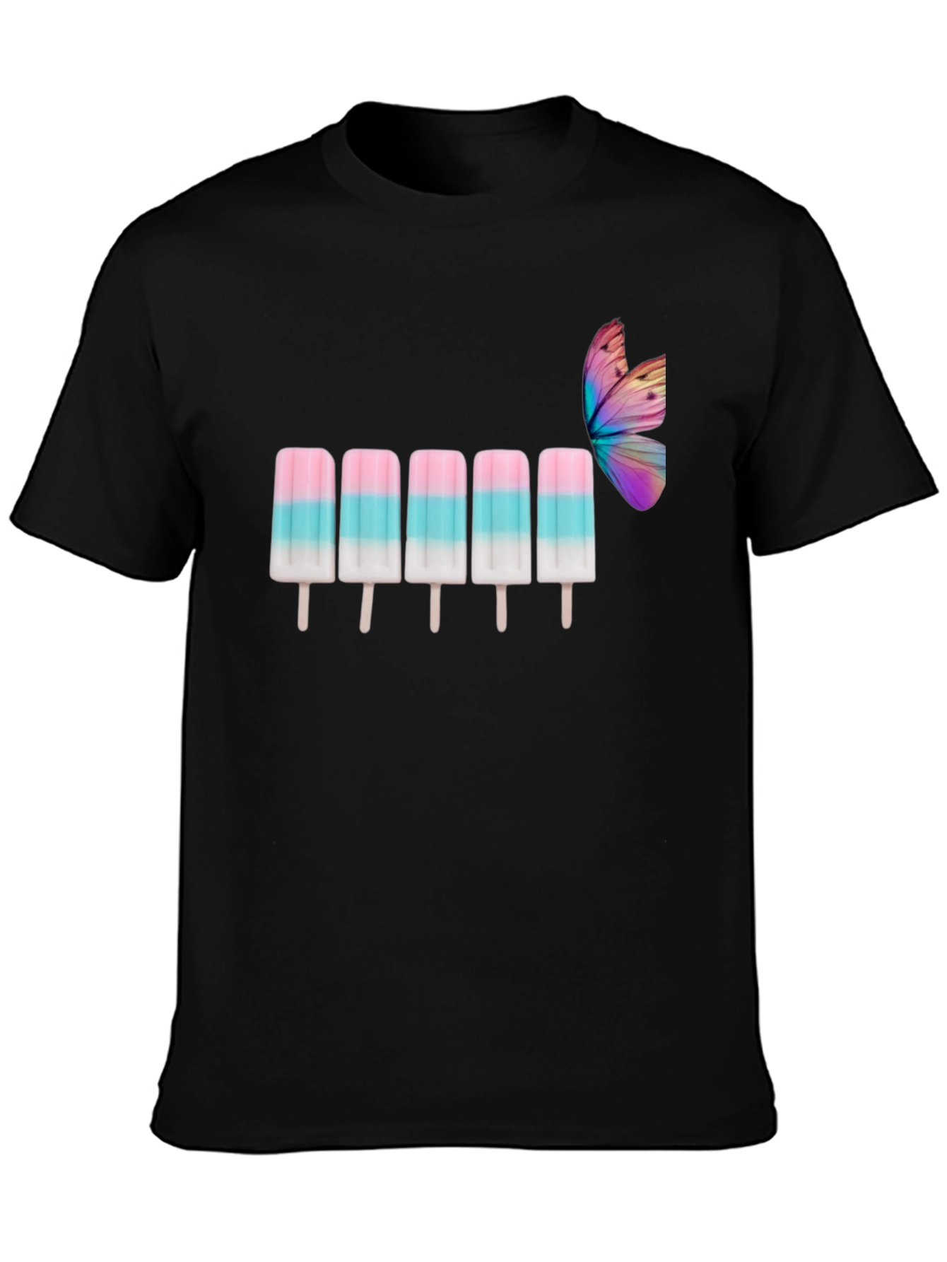 Summer Popsicle Graphic Tee - Unisex Black T-Shirt