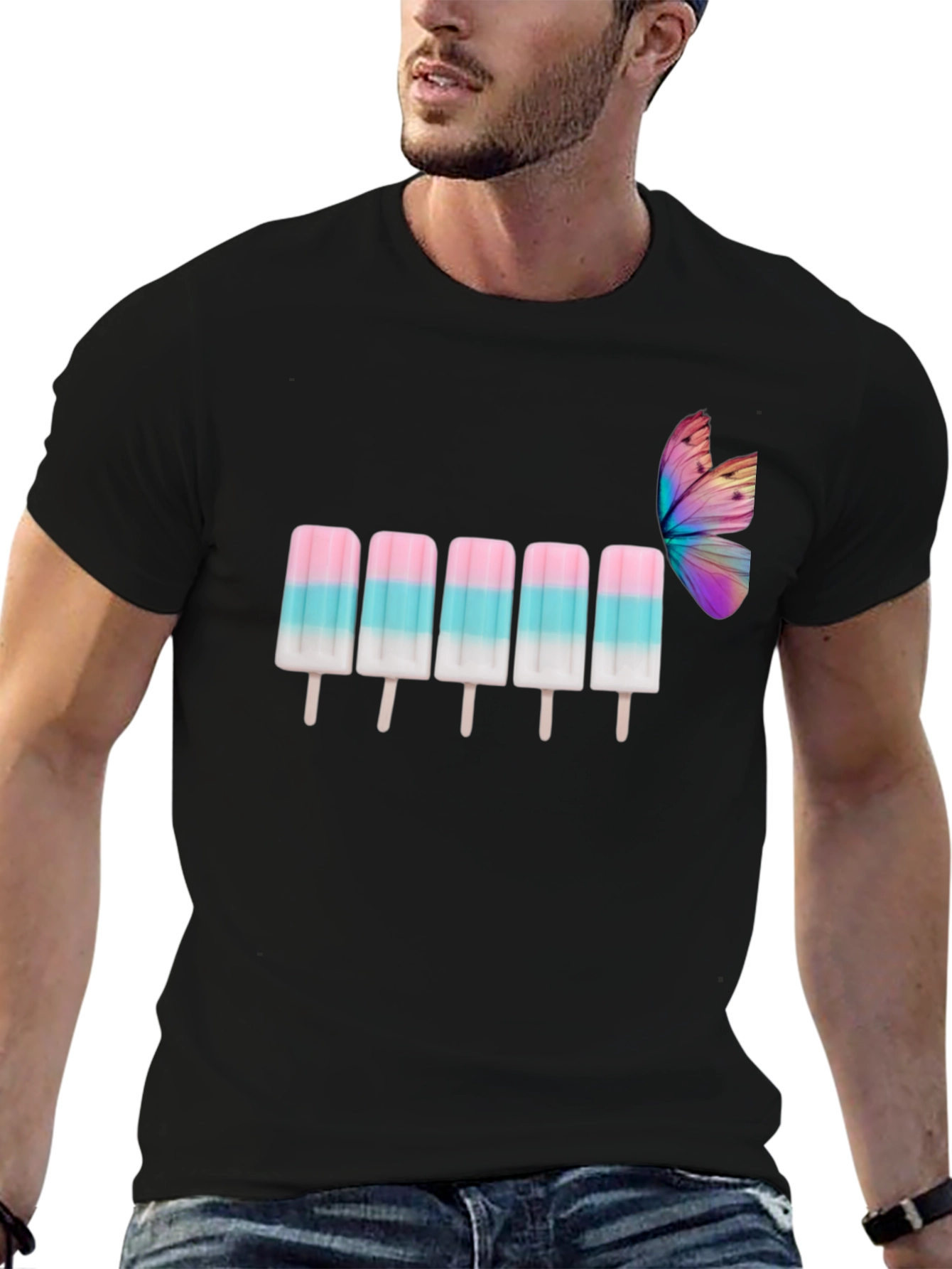Summer Popsicle Graphic Tee - Unisex Black T-Shirt