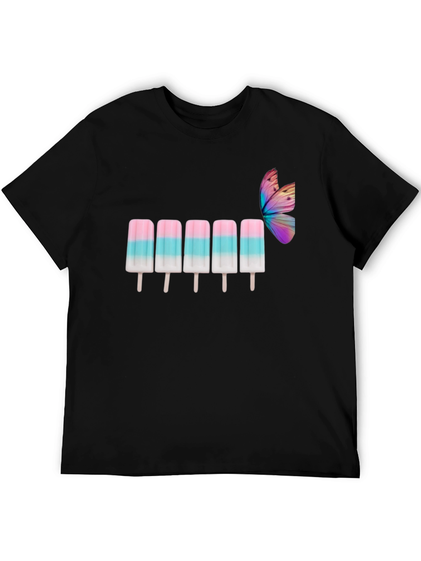 Summer Popsicle Graphic Tee - Unisex Black T-Shirt