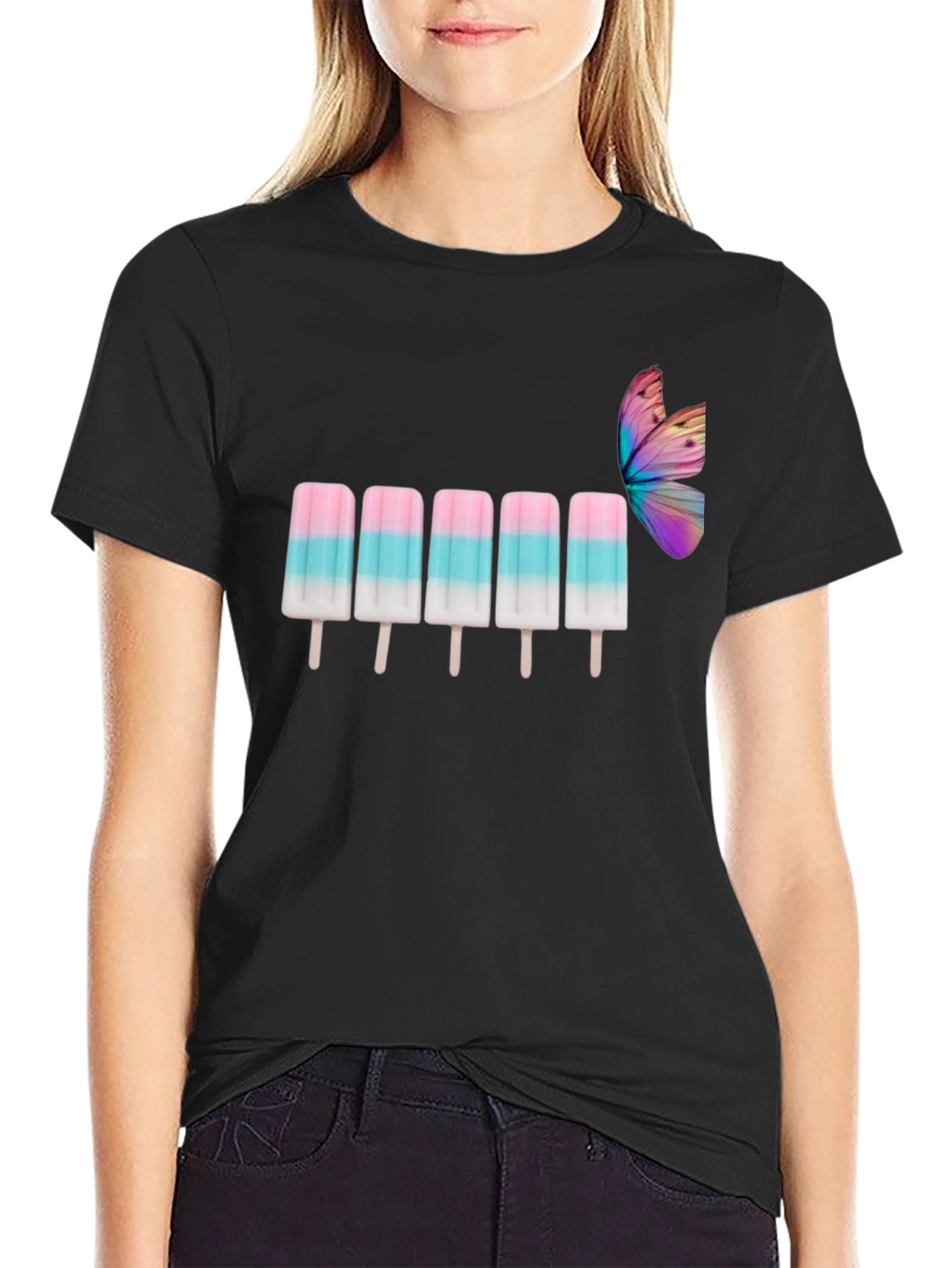 Summer Popsicle Graphic Tee - Unisex Black T-Shirt