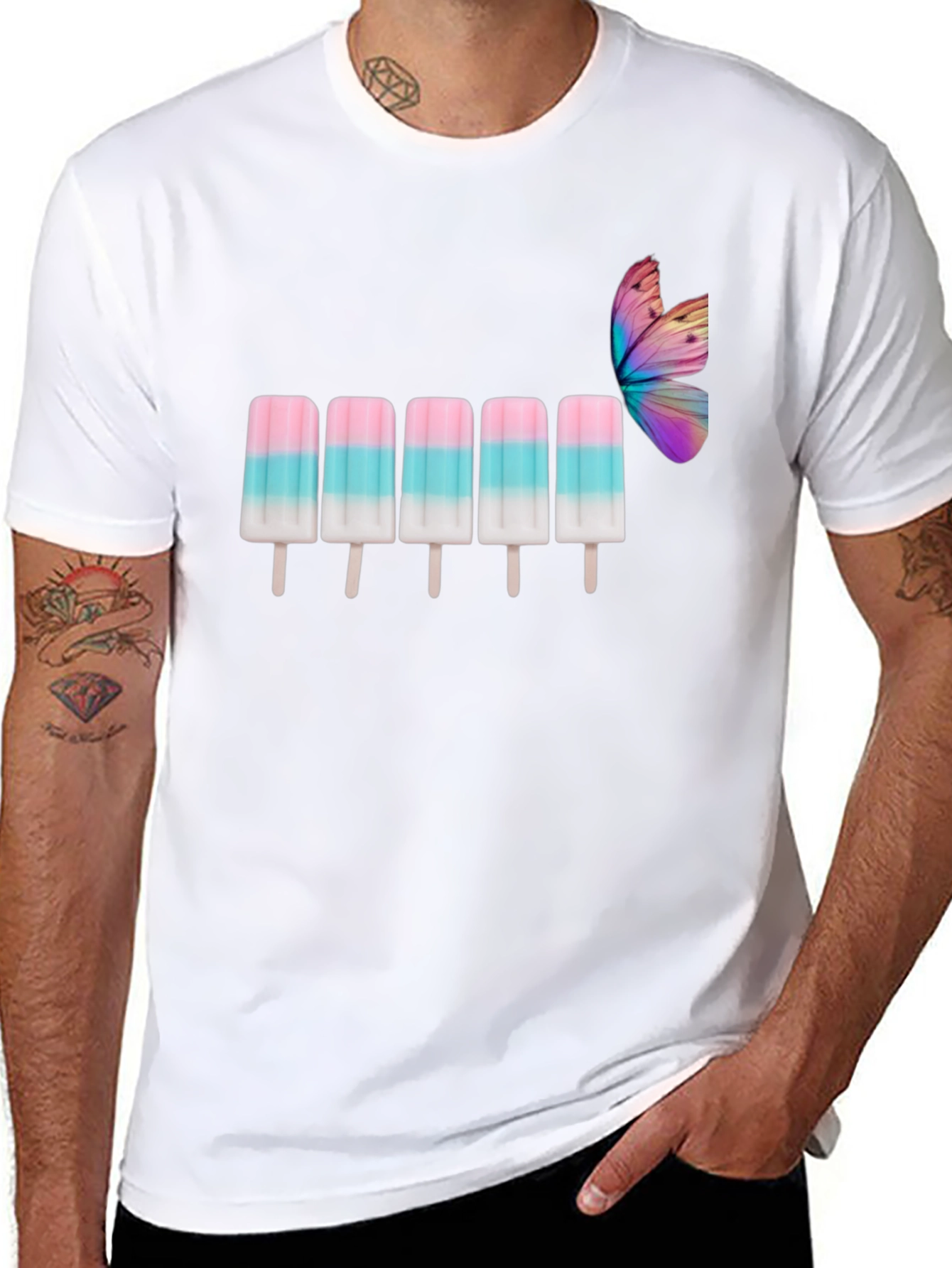 Summer Popsicle Graphic Tee - Unisex Black T-Shirt