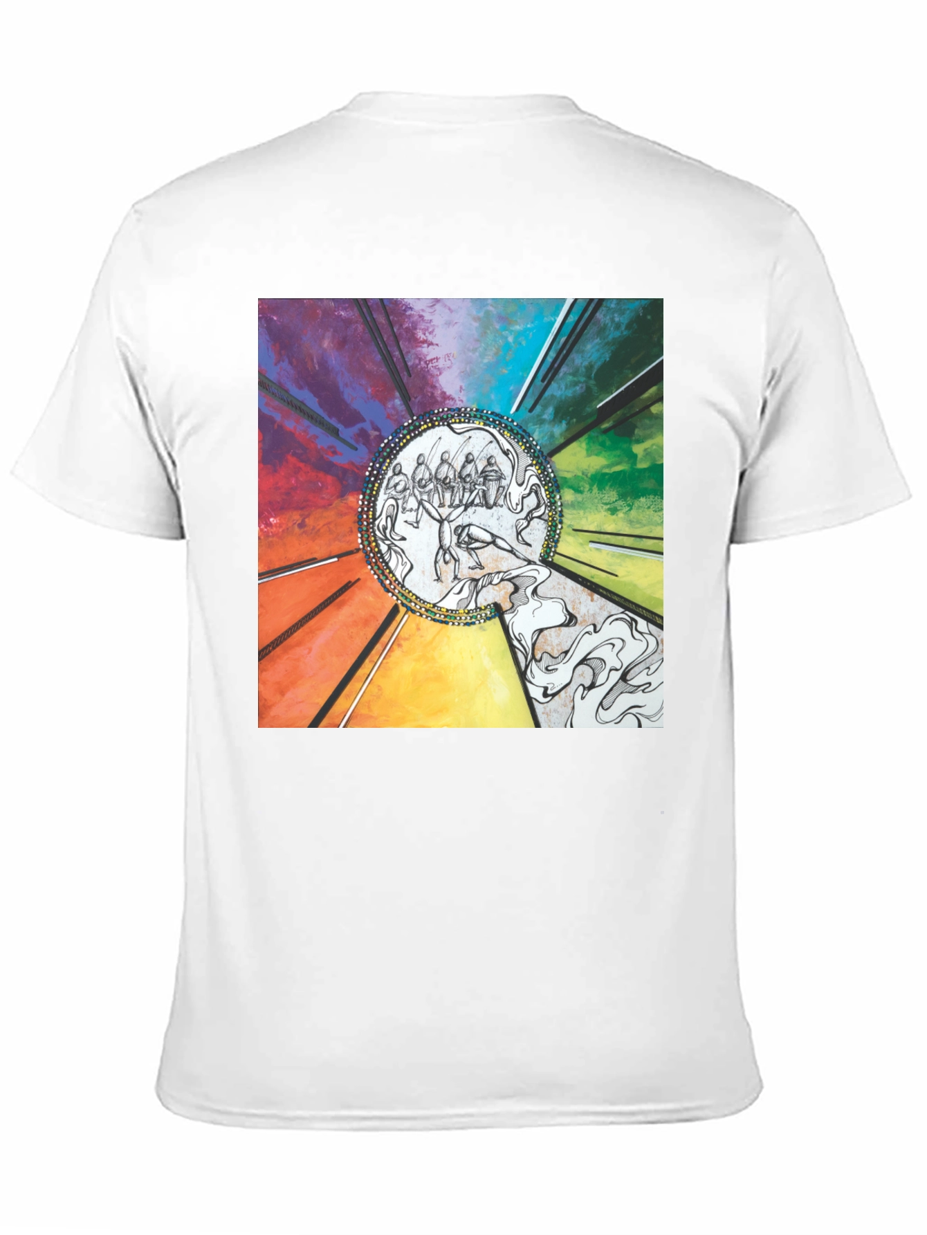 Abstract Art Graphic Print Black T-Shirt