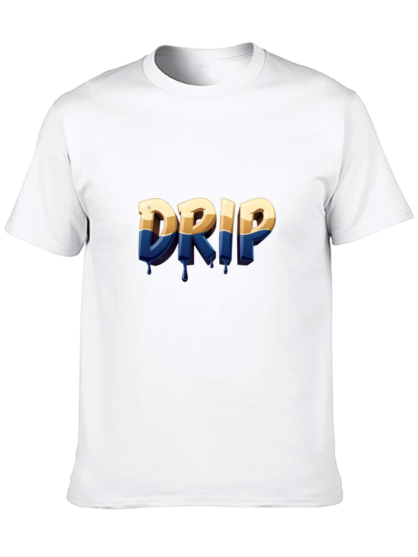 Drip Graphic Print Black T-Shirt