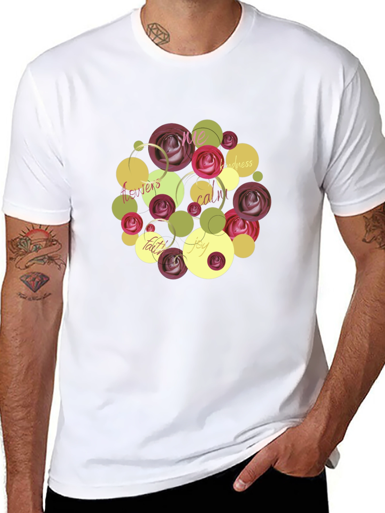Floral Word Art Graphic T-Shirt