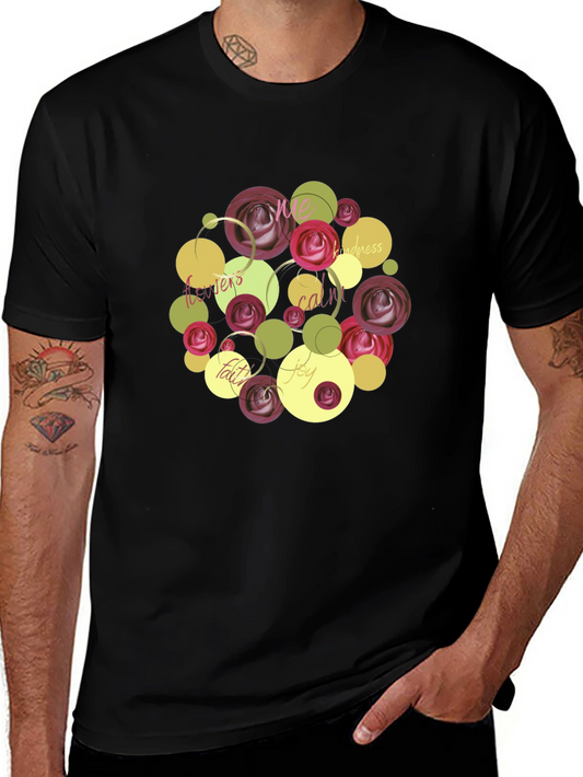 Floral Word Art Graphic T-Shirt