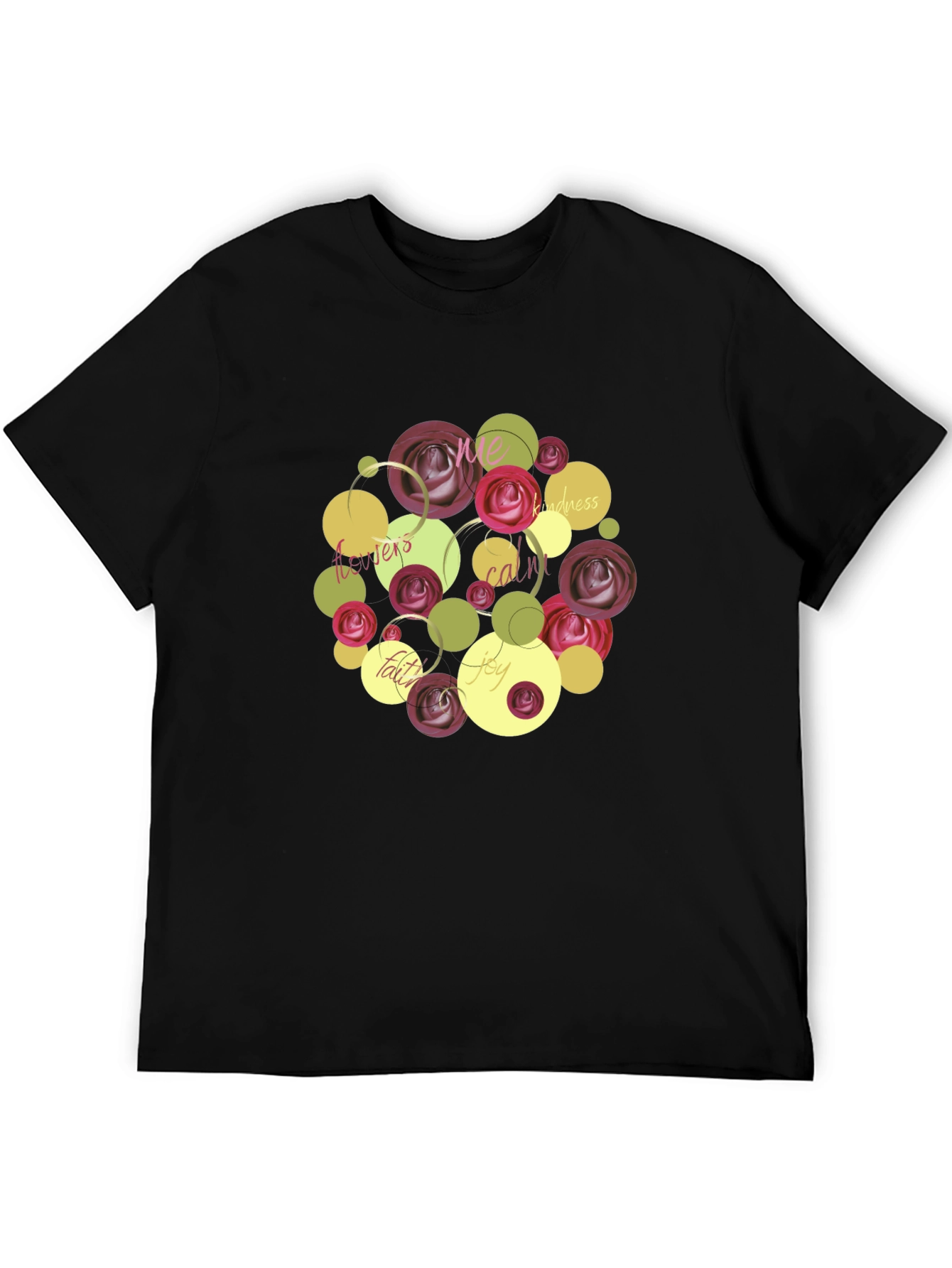 Floral Word Art Graphic T-Shirt