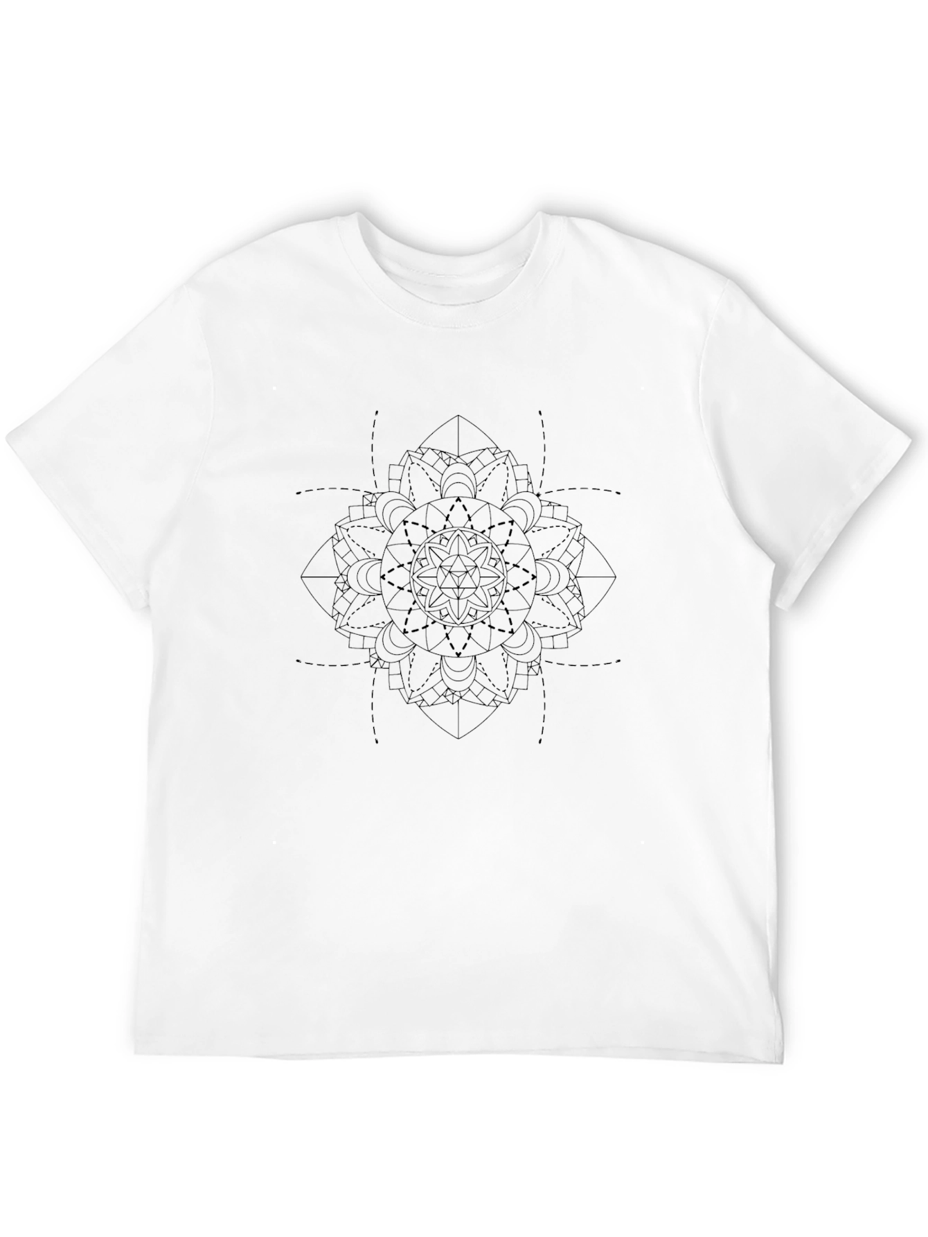 Geometric Mandala T-Shirt - Modern Minimalist Design
