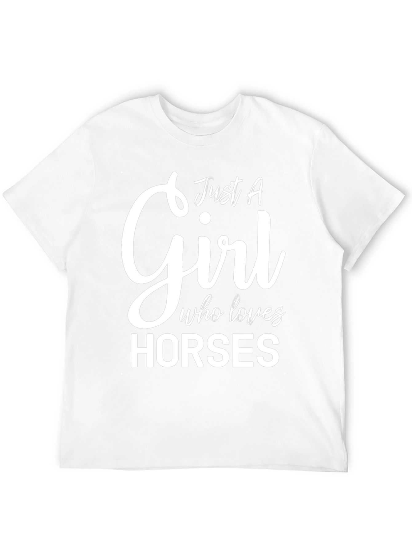 Just A Girl Who Loves Horses Black T-Shirt