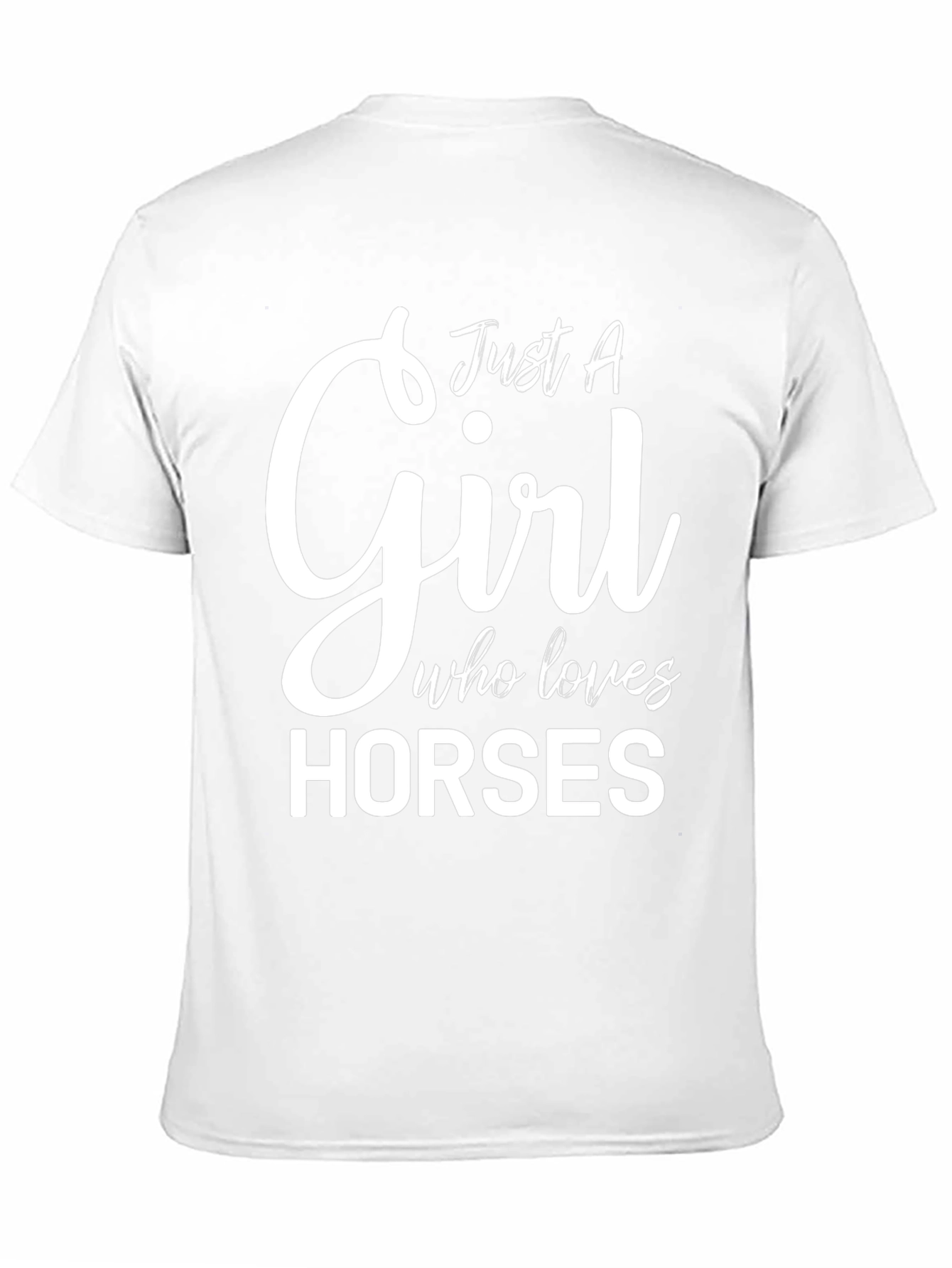 Just A Girl Who Loves Horses Black T-Shirt