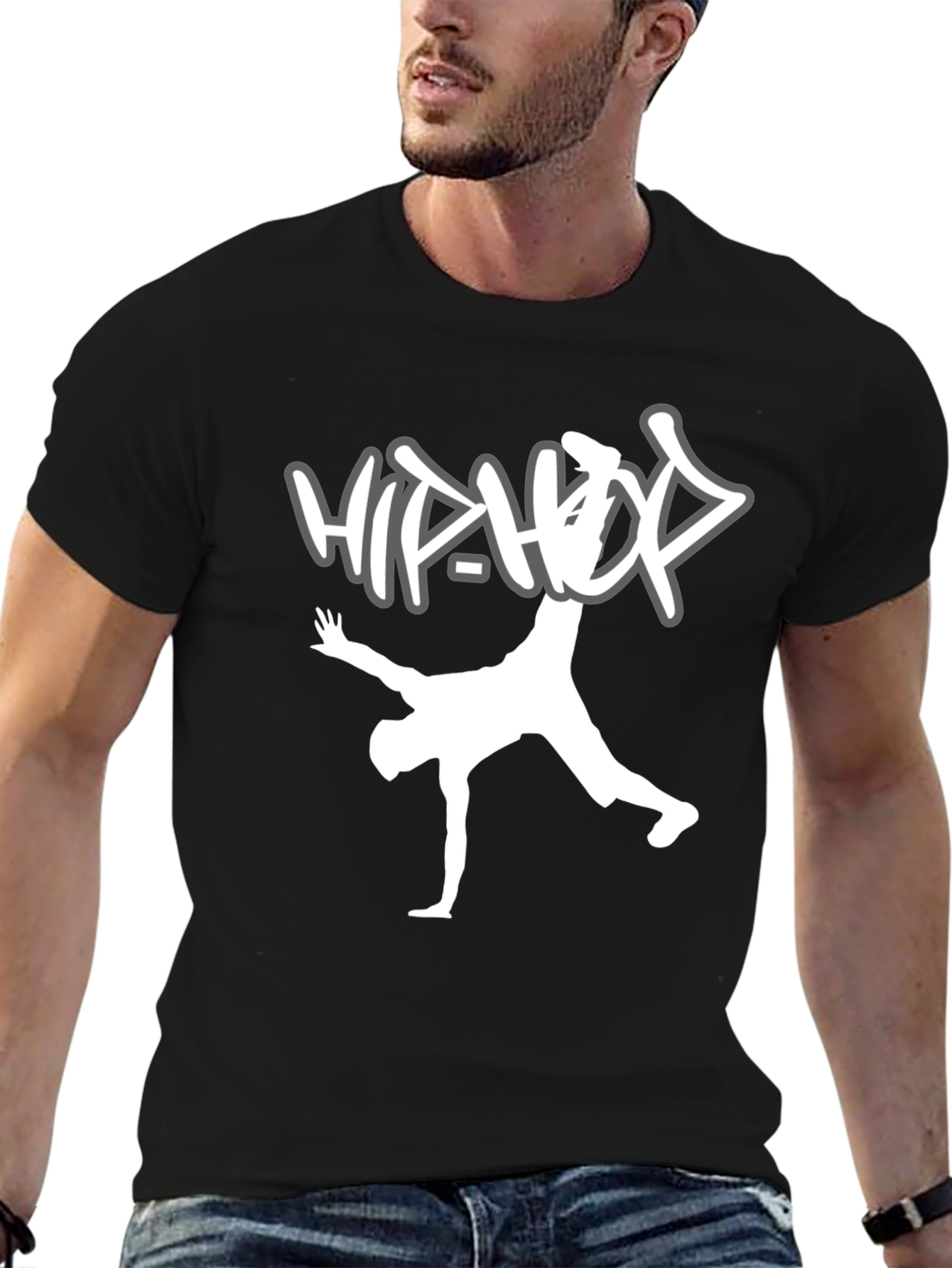 Hip Hop Dancer Graphic Tee - Black
