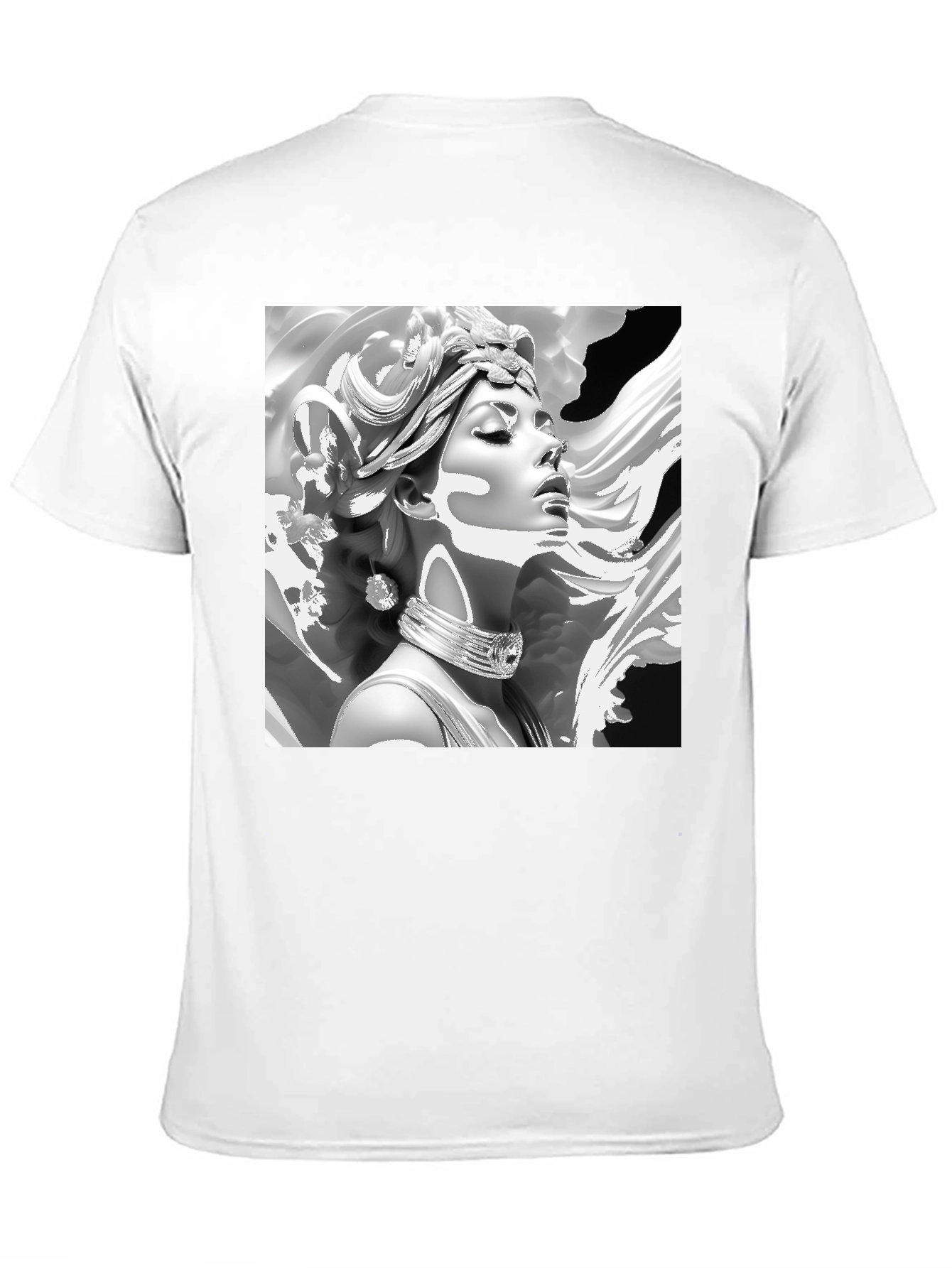 Elegant Medusa Graphic Tee - Classic Black