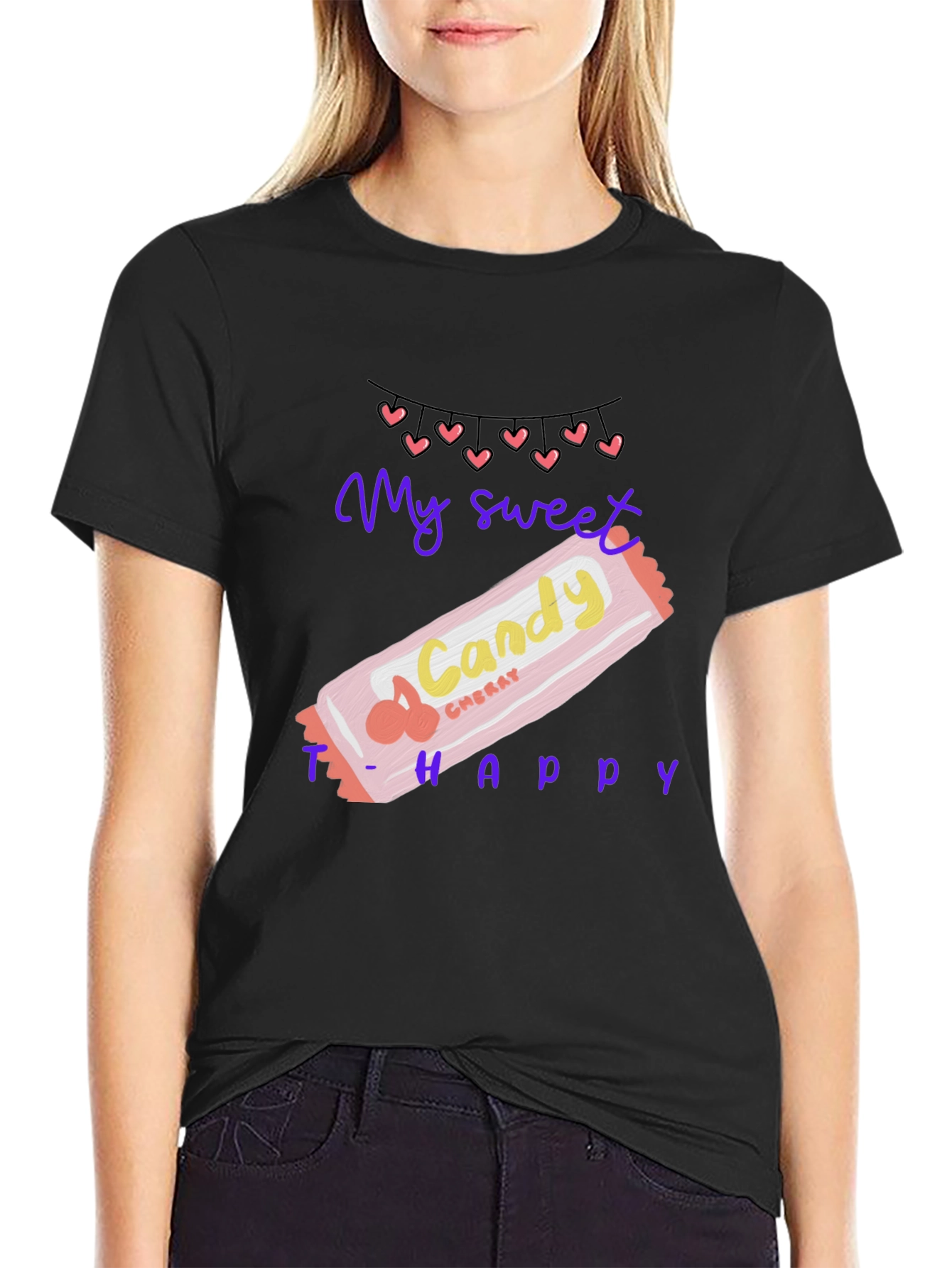 Sweet Candy Cherry Happy T-Shirt