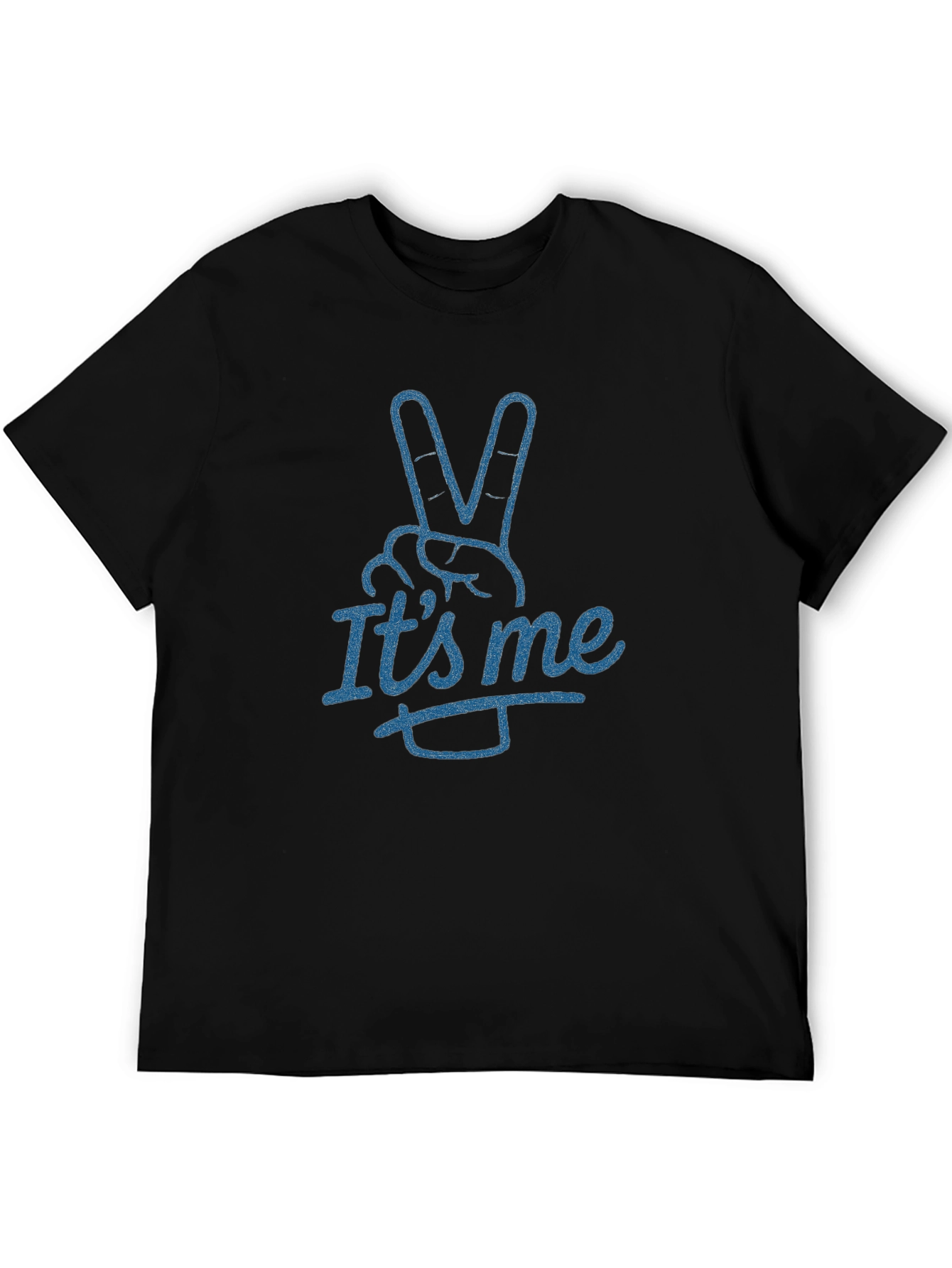 Its Me Peace Sign Black T-Shirt