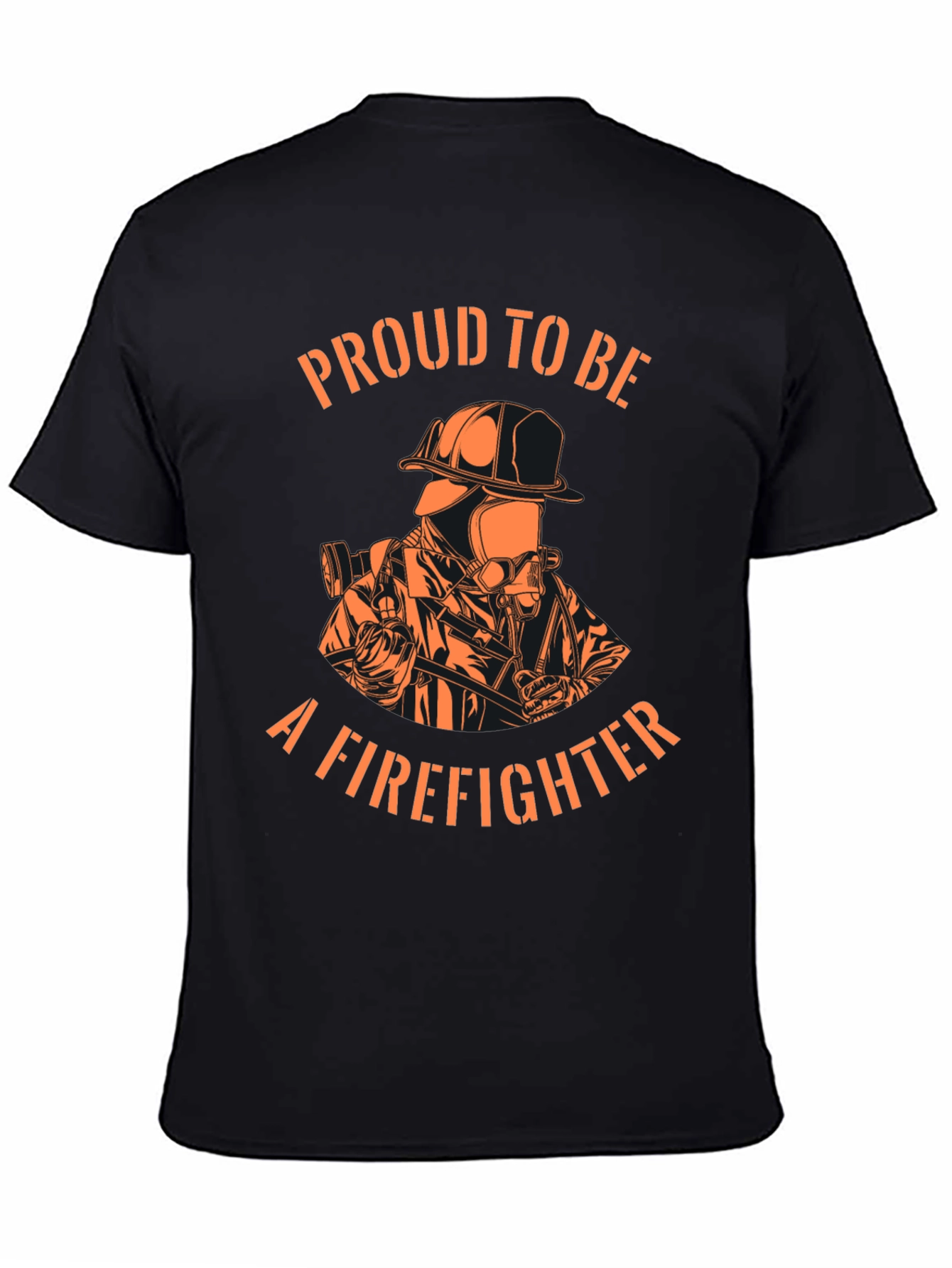 Proud Firefighter Black T-Shirt