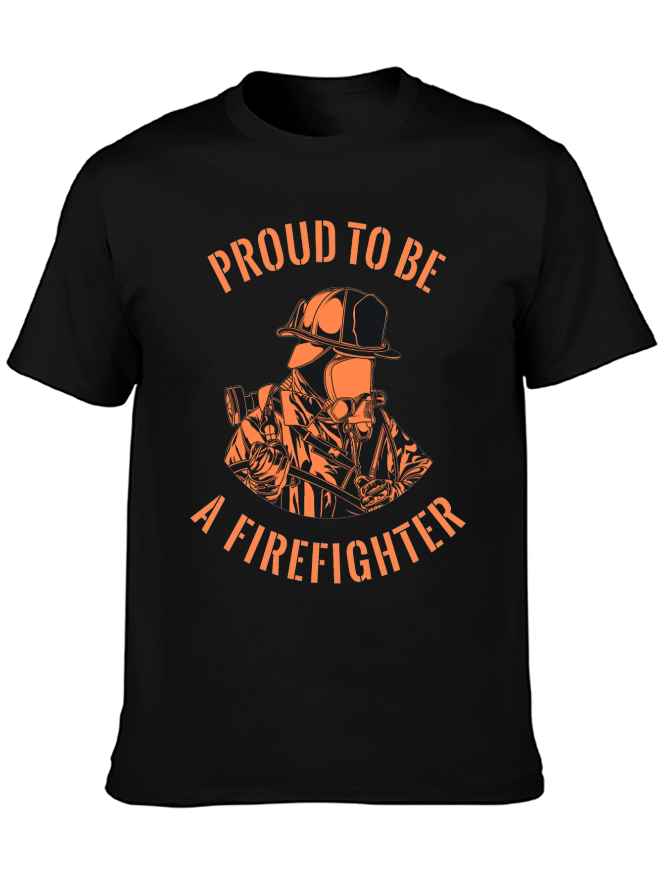 Proud Firefighter Black T-Shirt