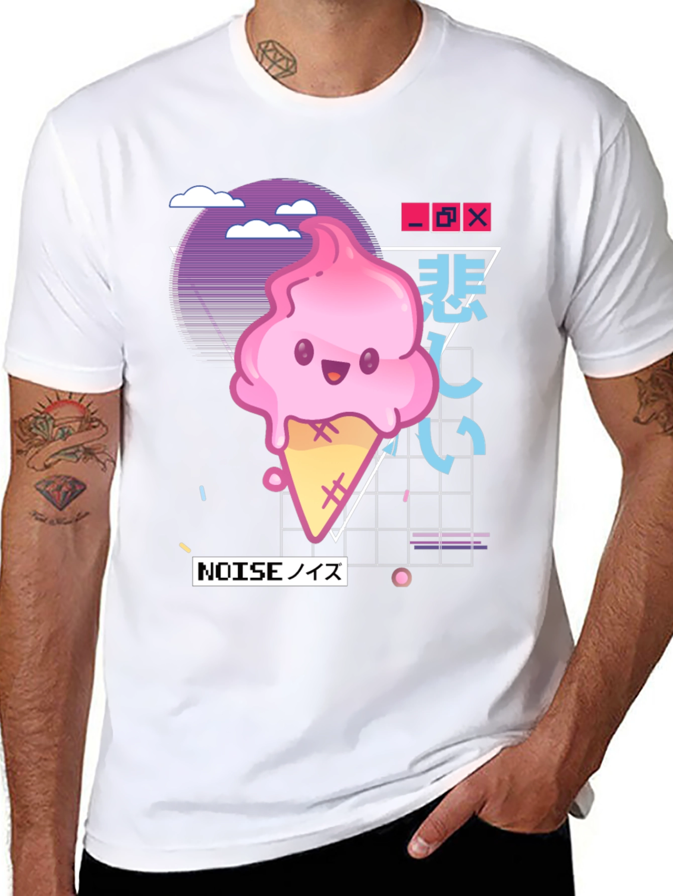 Kawaii Ice Cream Vaporwave T-Shirt