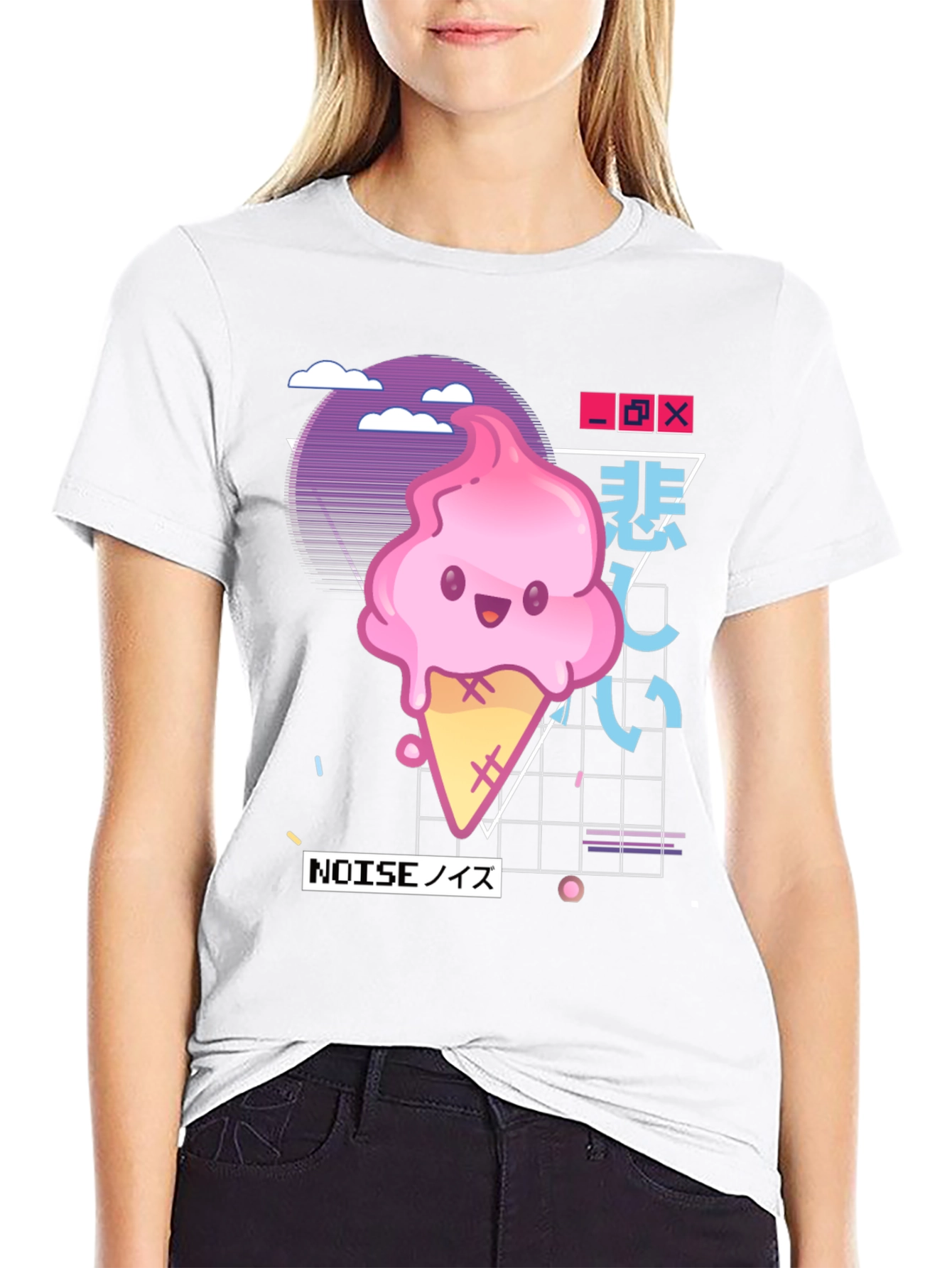 Kawaii Ice Cream Vaporwave T-Shirt