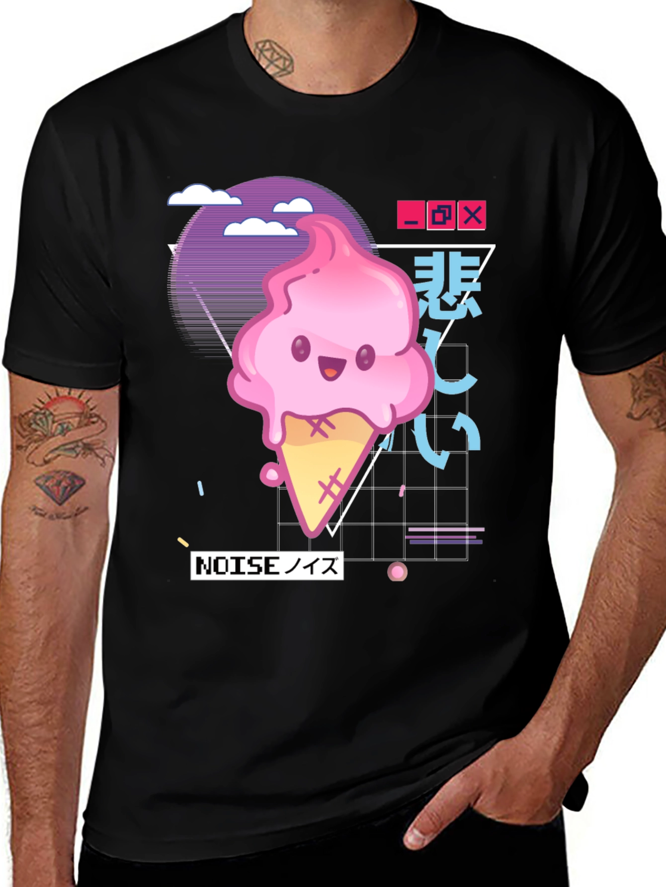 Kawaii Ice Cream Vaporwave T-Shirt