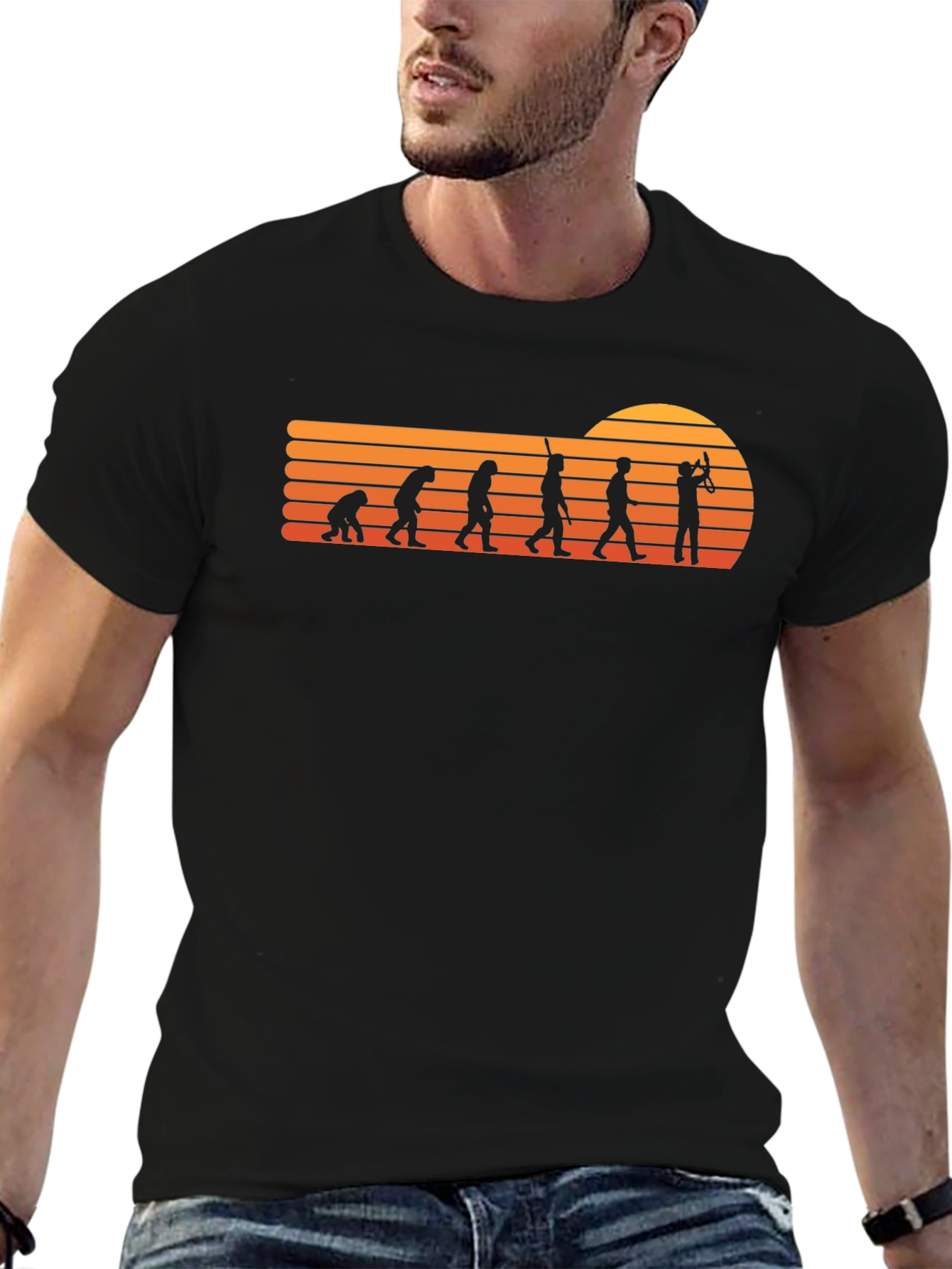 Evolution of Trumpet Player T-Shirt