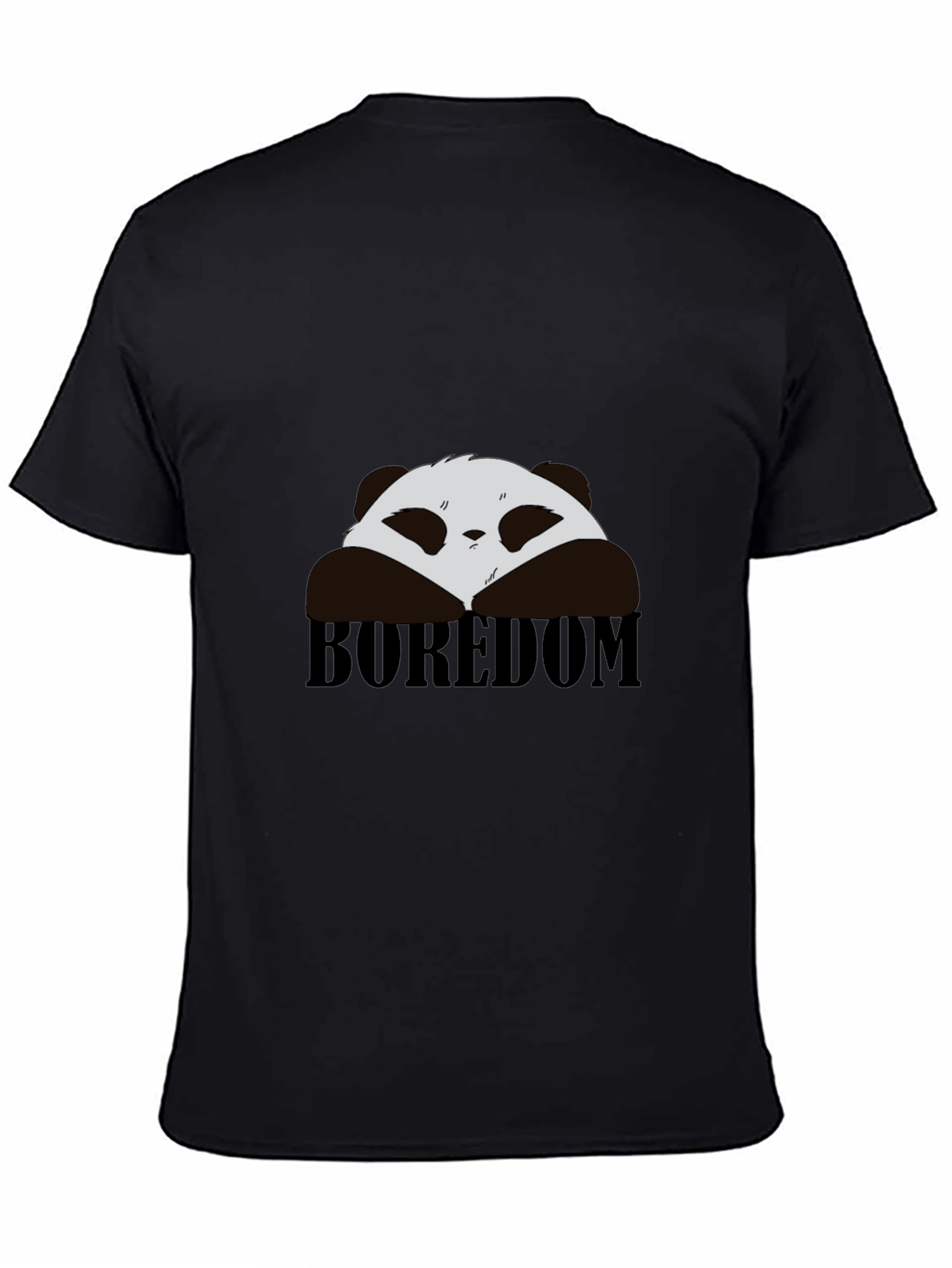 Boredom Panda Graphic T-Shirt - Black Cotton Tee