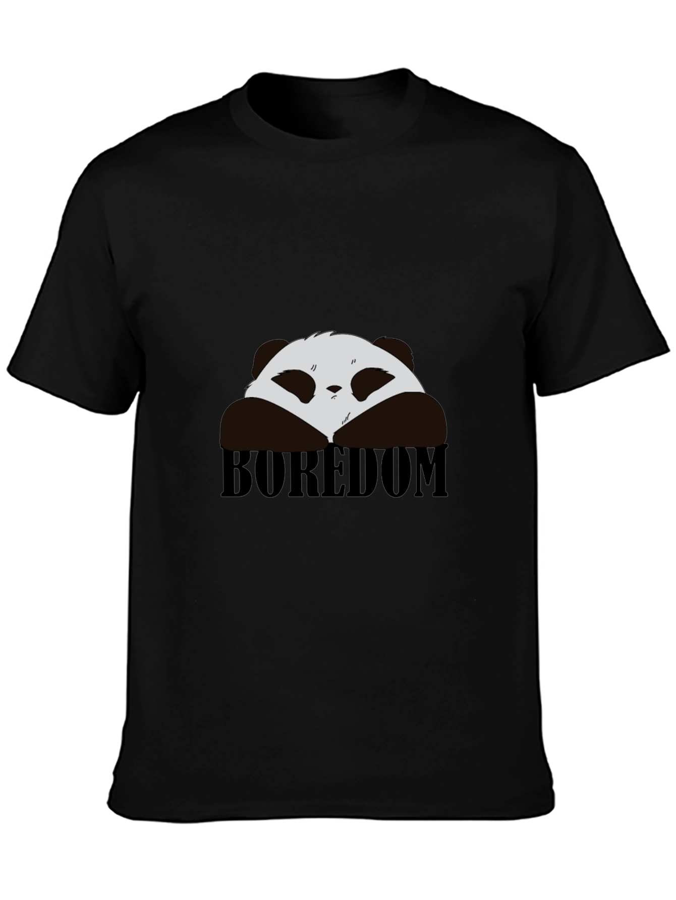 Boredom Panda Graphic T-Shirt - Black Cotton Tee