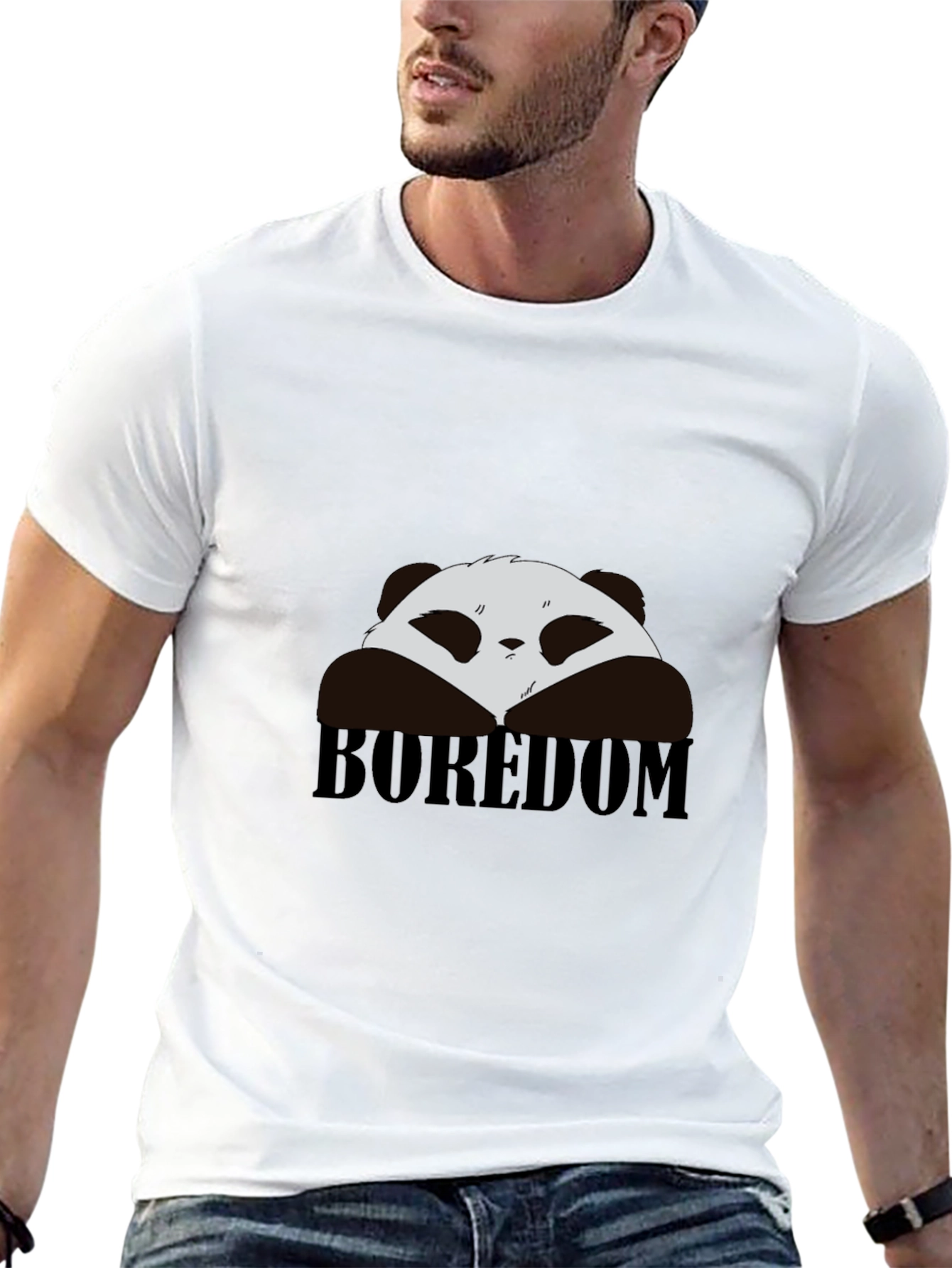 Boredom Panda Graphic T-Shirt - Black Cotton Tee