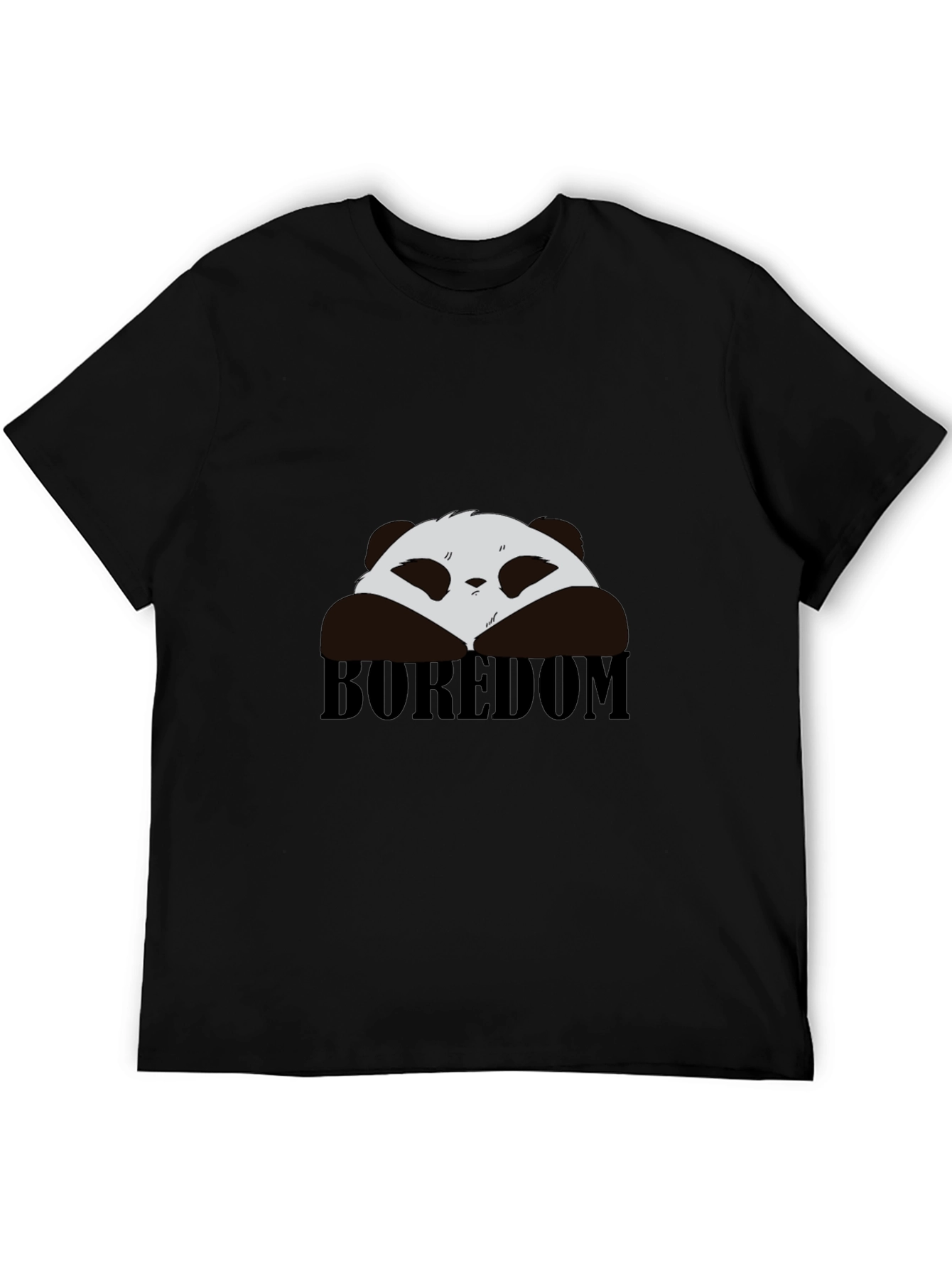 Boredom Panda Graphic T-Shirt - Black Cotton Tee
