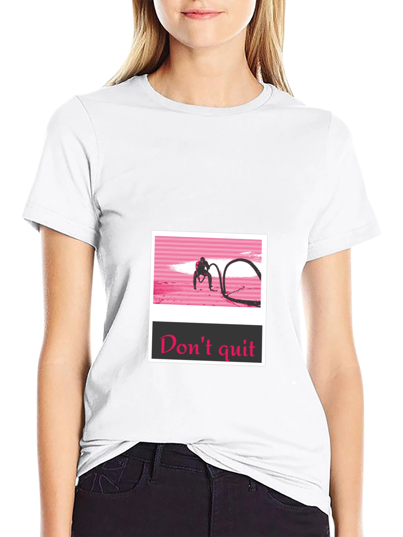 Dont Quit Black T-Shirt - Workout Motivation