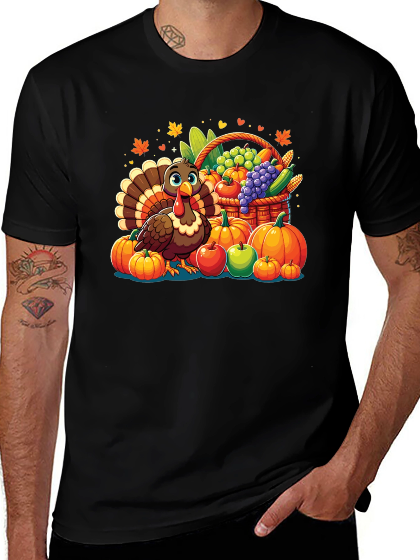 Thanksgiving Turkey & Harvest T-Shirt
