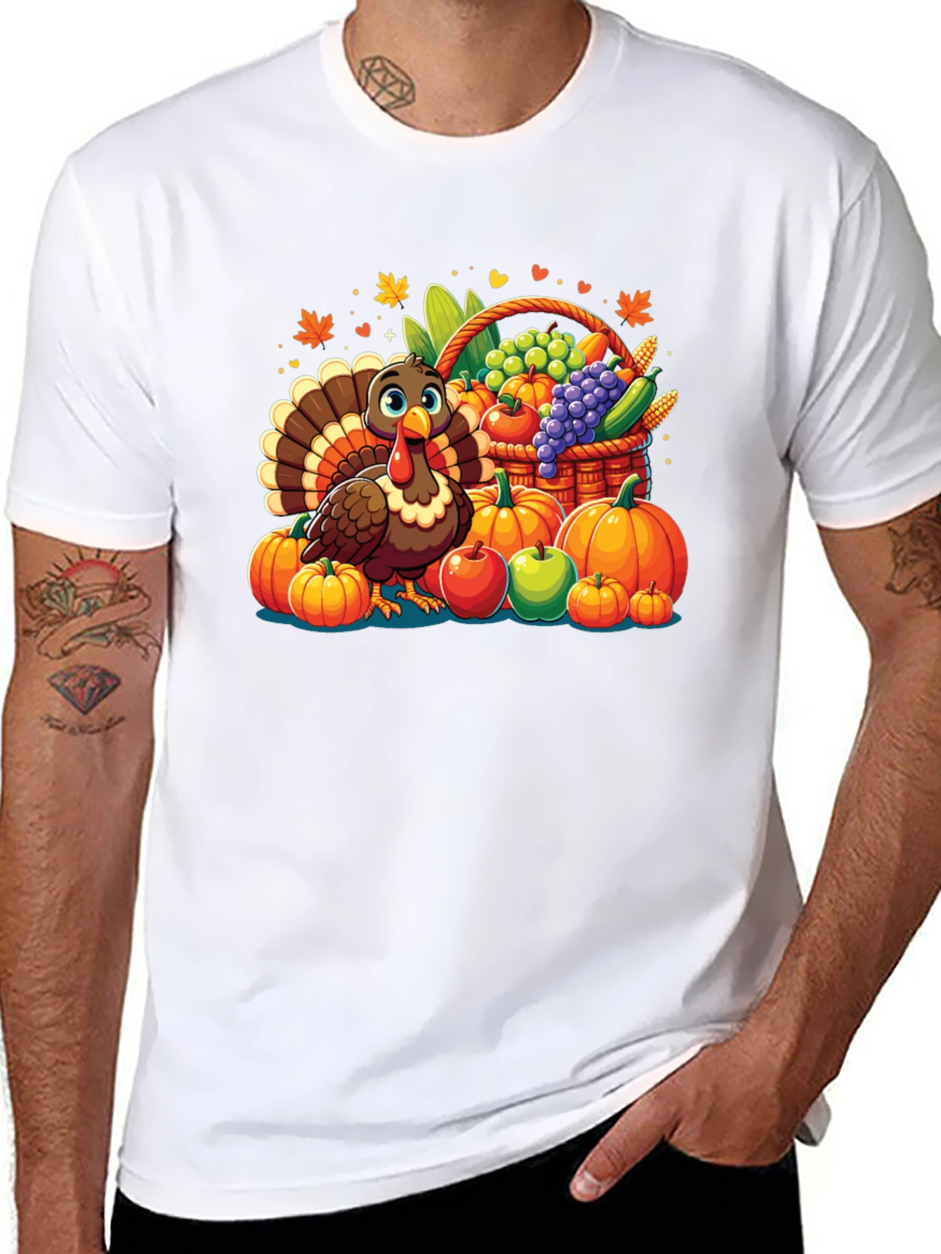 Thanksgiving Turkey & Harvest T-Shirt