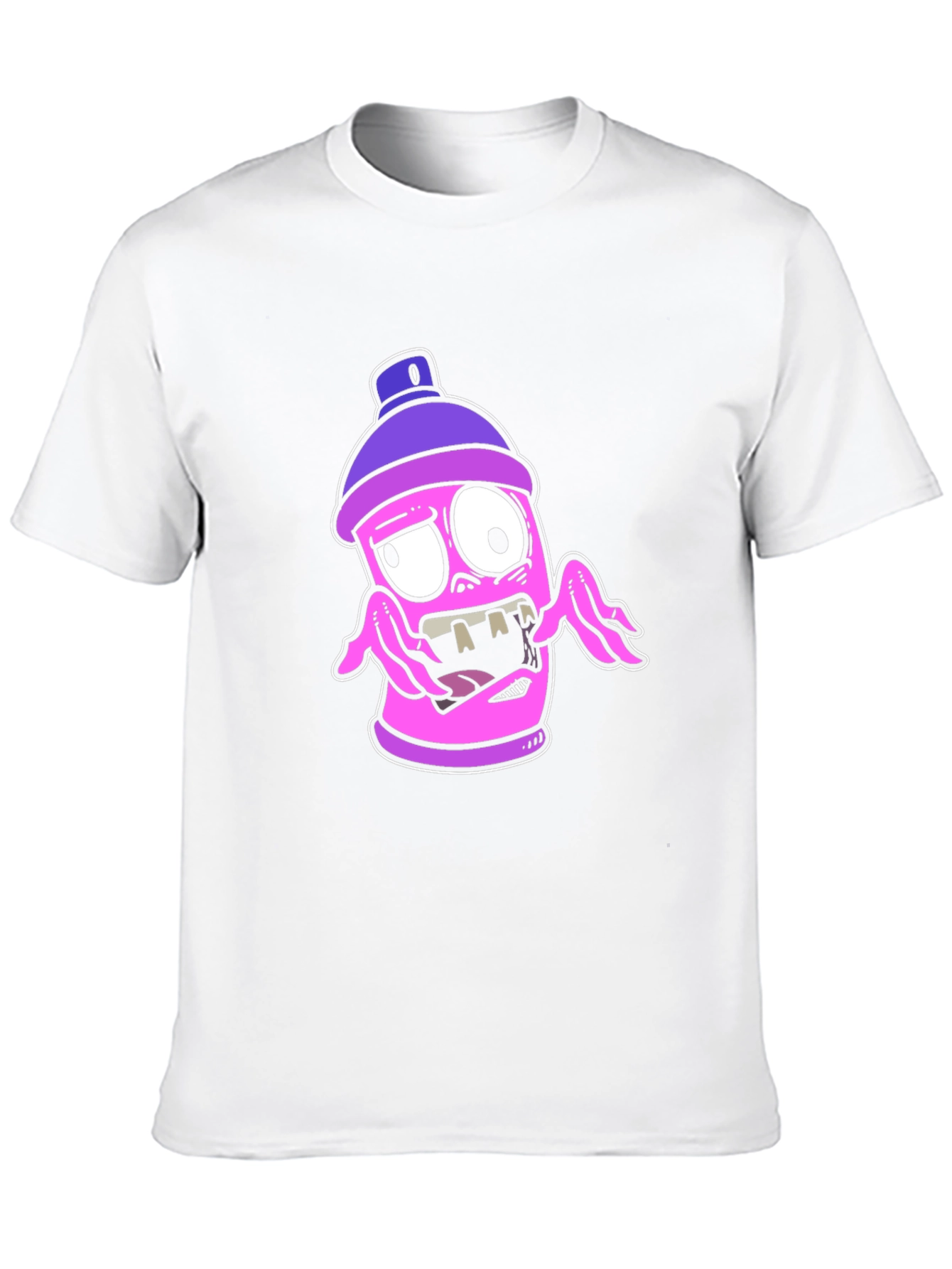 Cartoon Spray Can Graphic T-Shirt